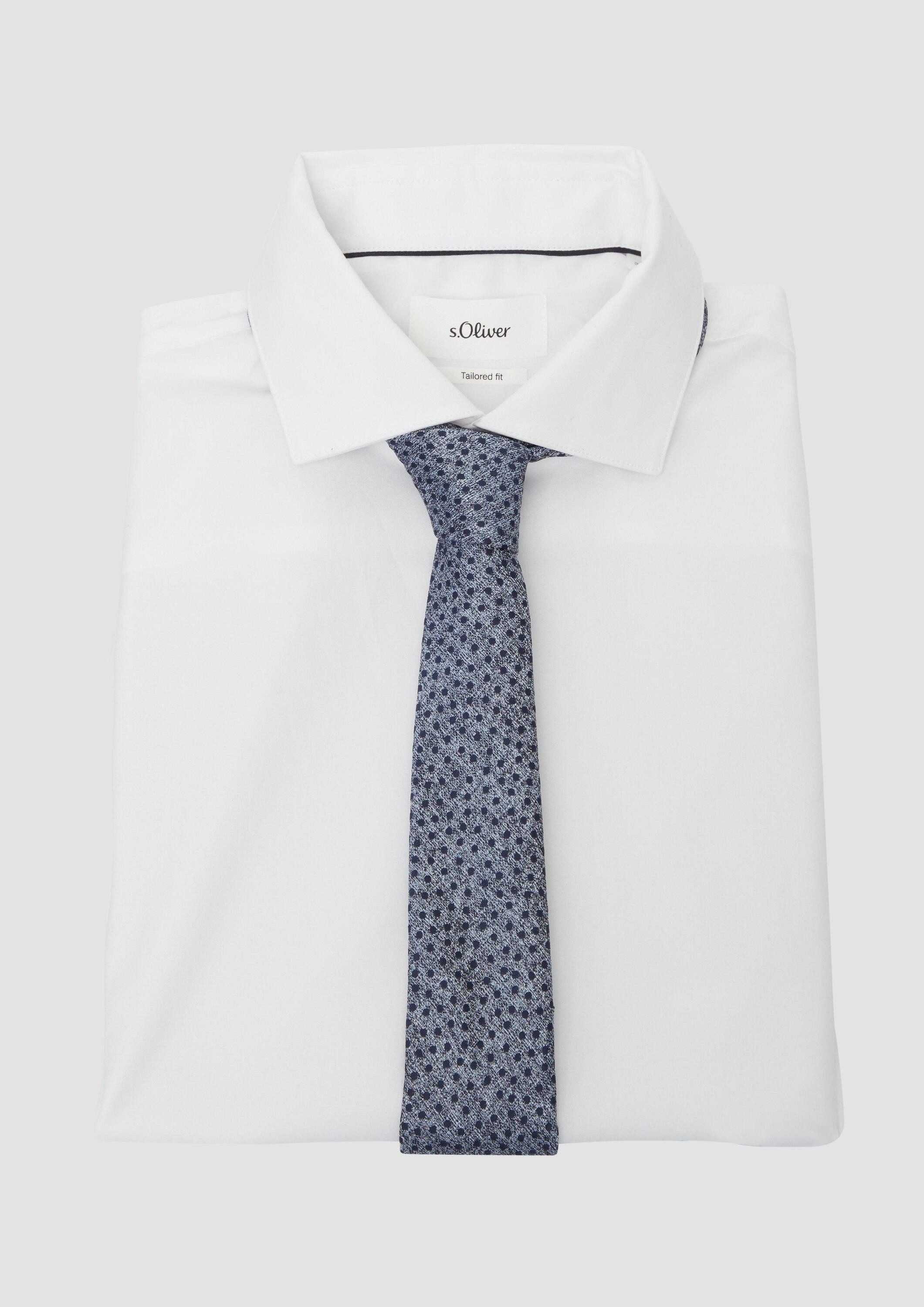 s.Oliver Krawatte Krawatte Elegante Business-Krawatte aus Seidenmix mit Jacquard-Muster