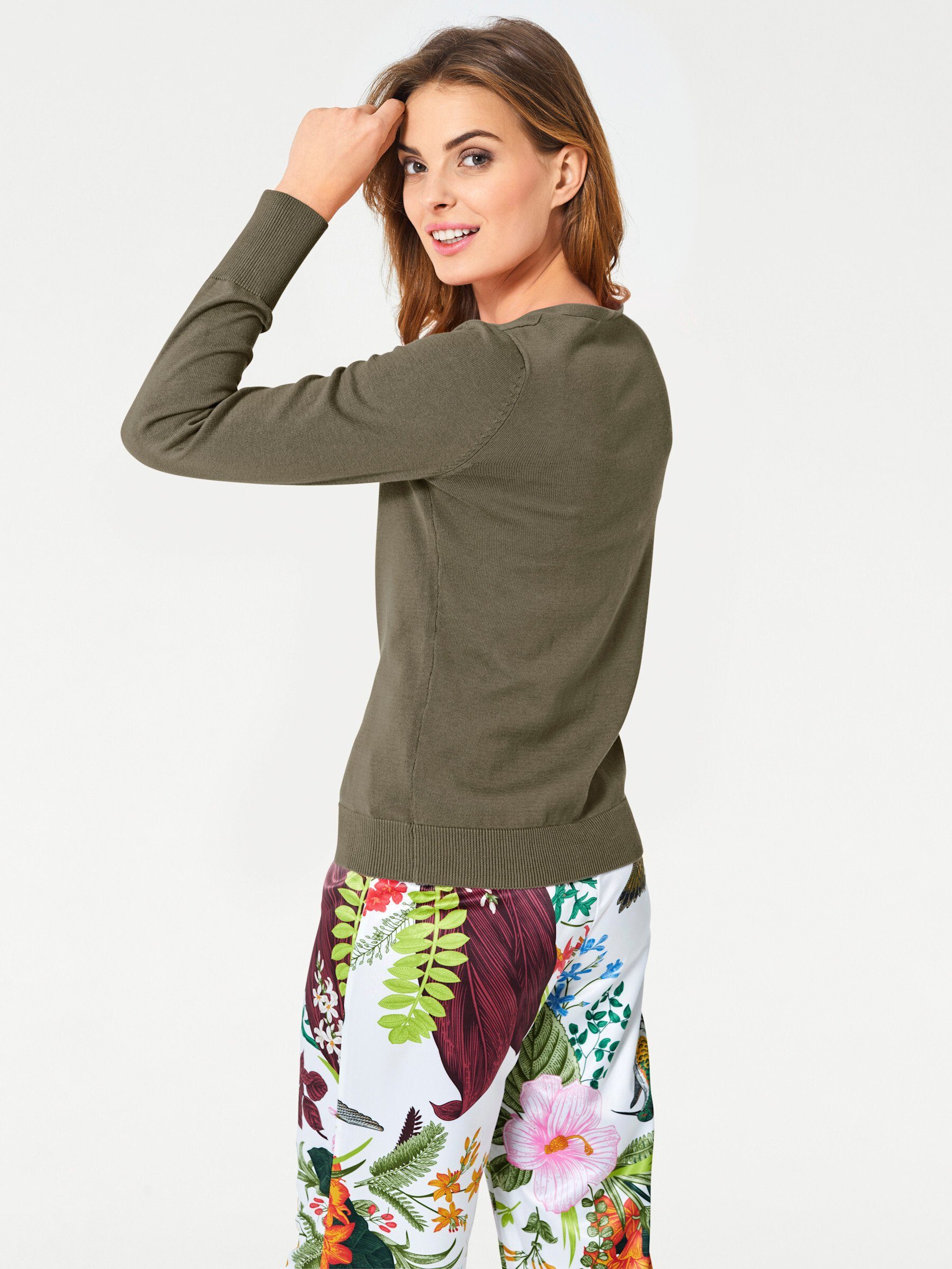 heine Strickjacke Feinstrickjacke Langarm Feinstrick