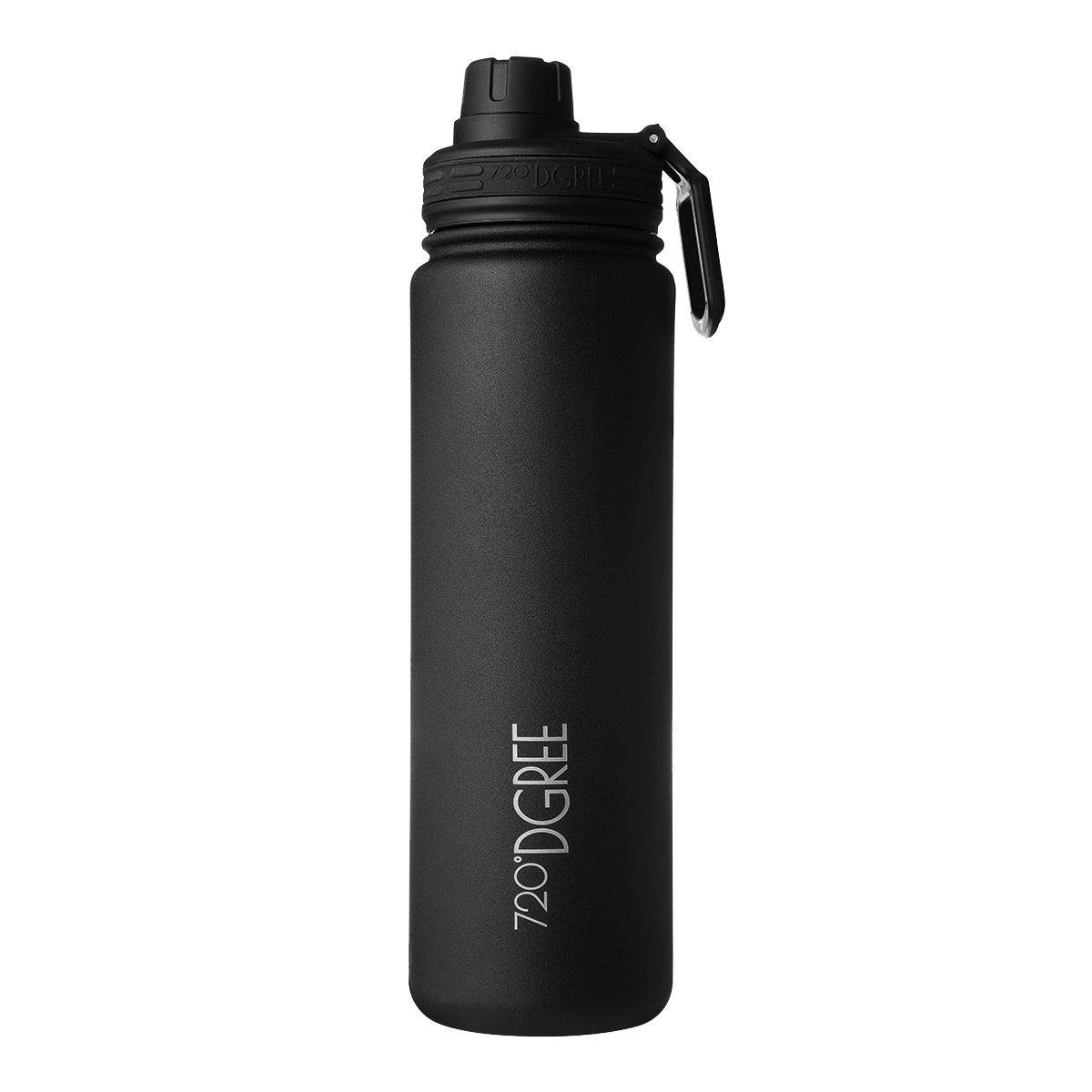720°DGREE Trinkflasche noLimit Thermoflasche mit black 710ml, Sport, Fahrrad für Sportdeckel Auslaufsicher Schule, onyx