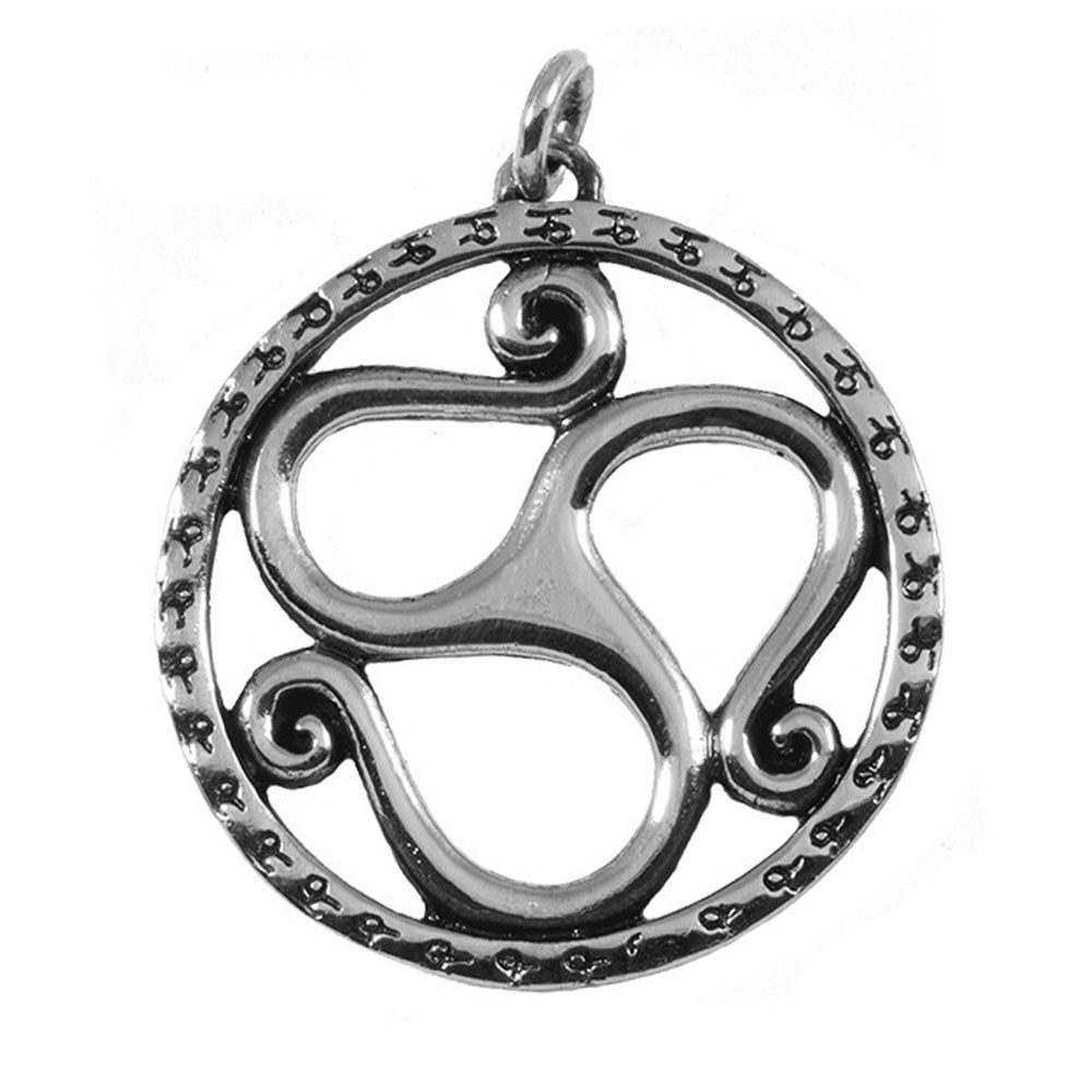 Kettenanhänger Triskele Schmuck Anhänger 925er Silber - Triskel - 32x36mm