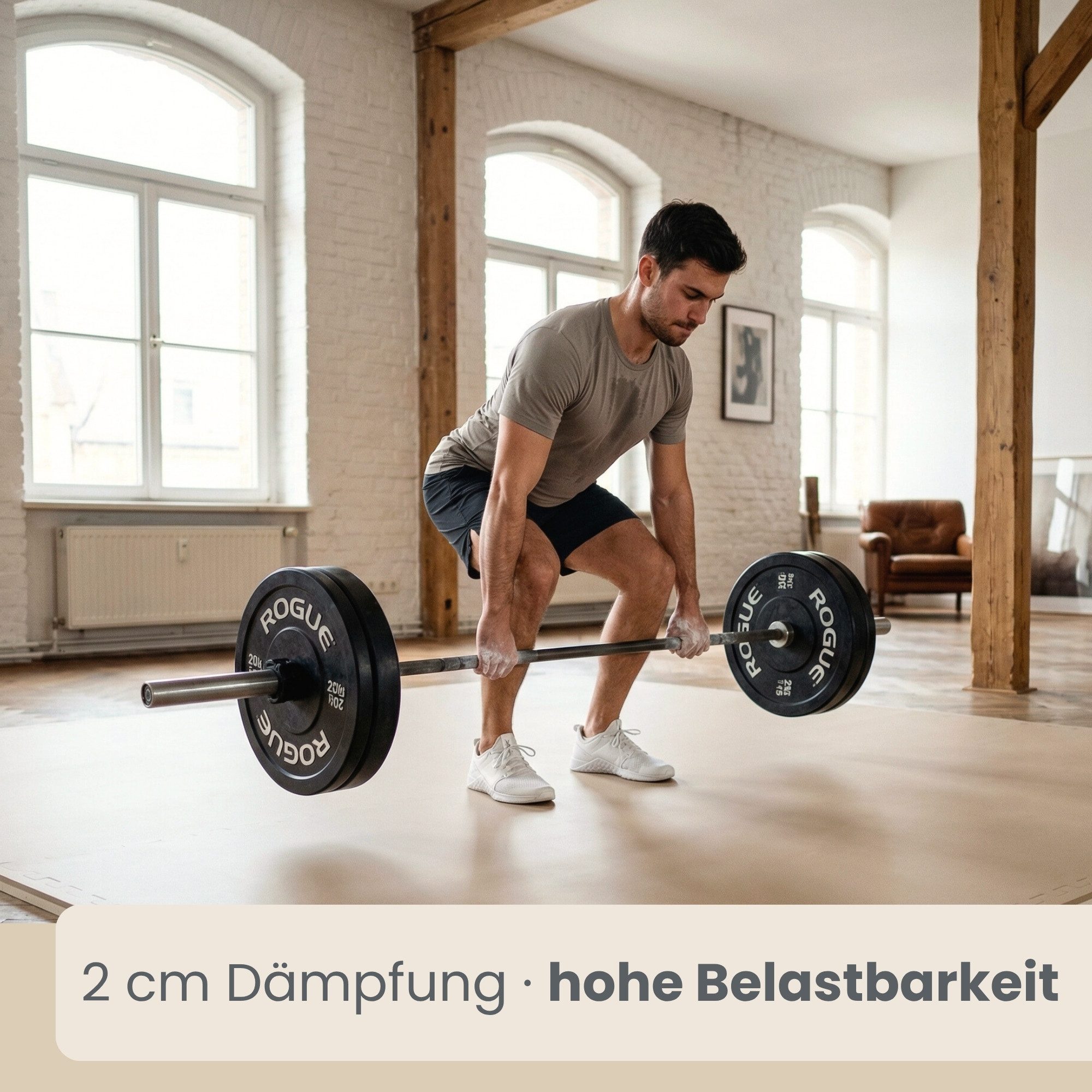 eyepower Kampfsportmatte 12er Set: 2cm Kampfsport Bodenschutz für Zuhause - Bodenmatte mit Rand, 63 x 63 x 2 cm EVA Puzzlematte - Dojo Boden - Boxmatte - Karate – Bild 3 von 5