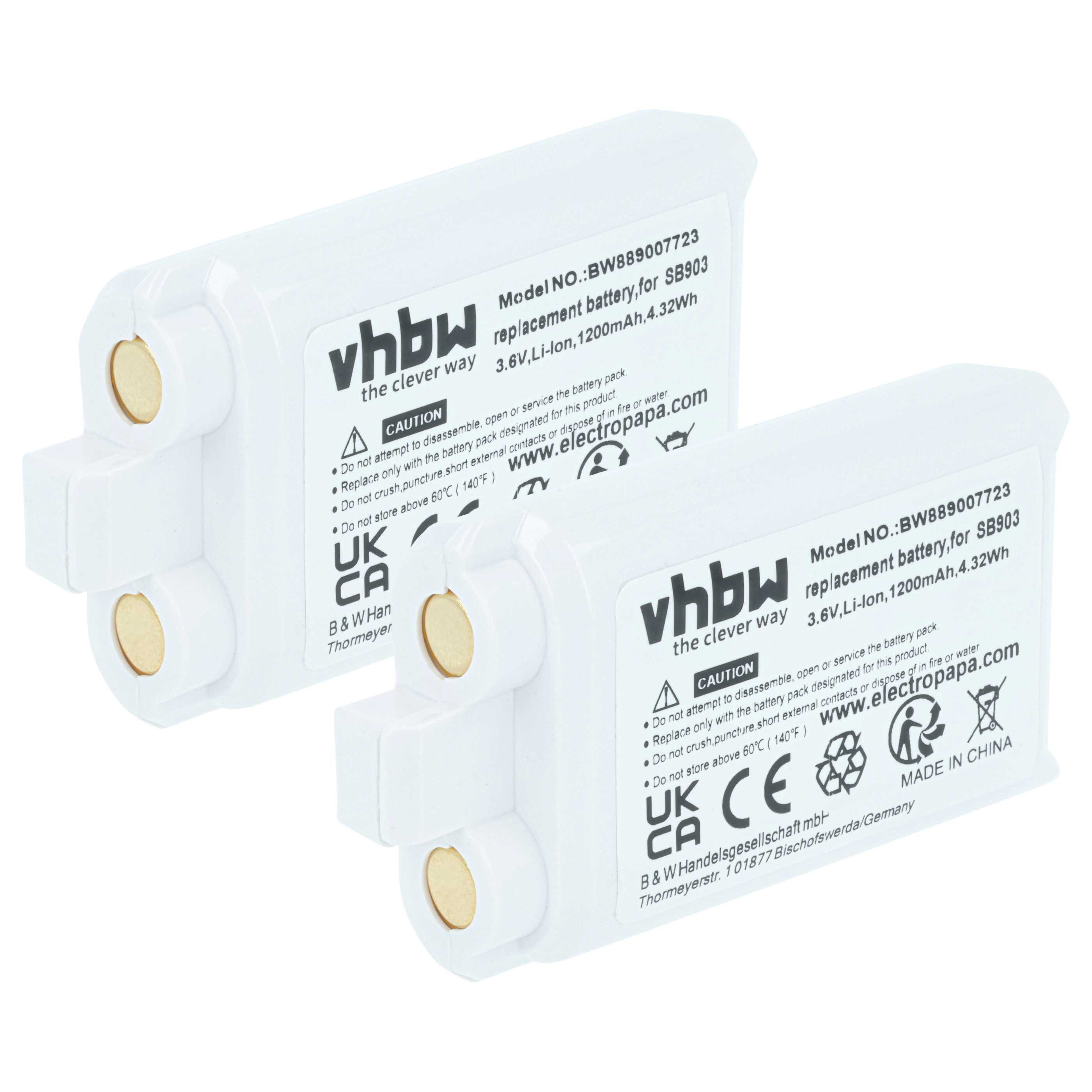 vhbw Küchenmaschinen-Adapter Akku Ersatz für Shure SB903 für Digitales Funksystem, Taschensender, Zubehör für Taschensender Shure SB903