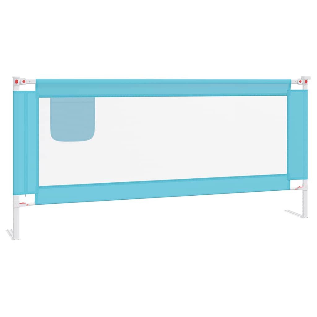 vidaXL Bettschutzgitter, Kleinkind-Bettschutzgitter Blau 200x25 cm Stoff