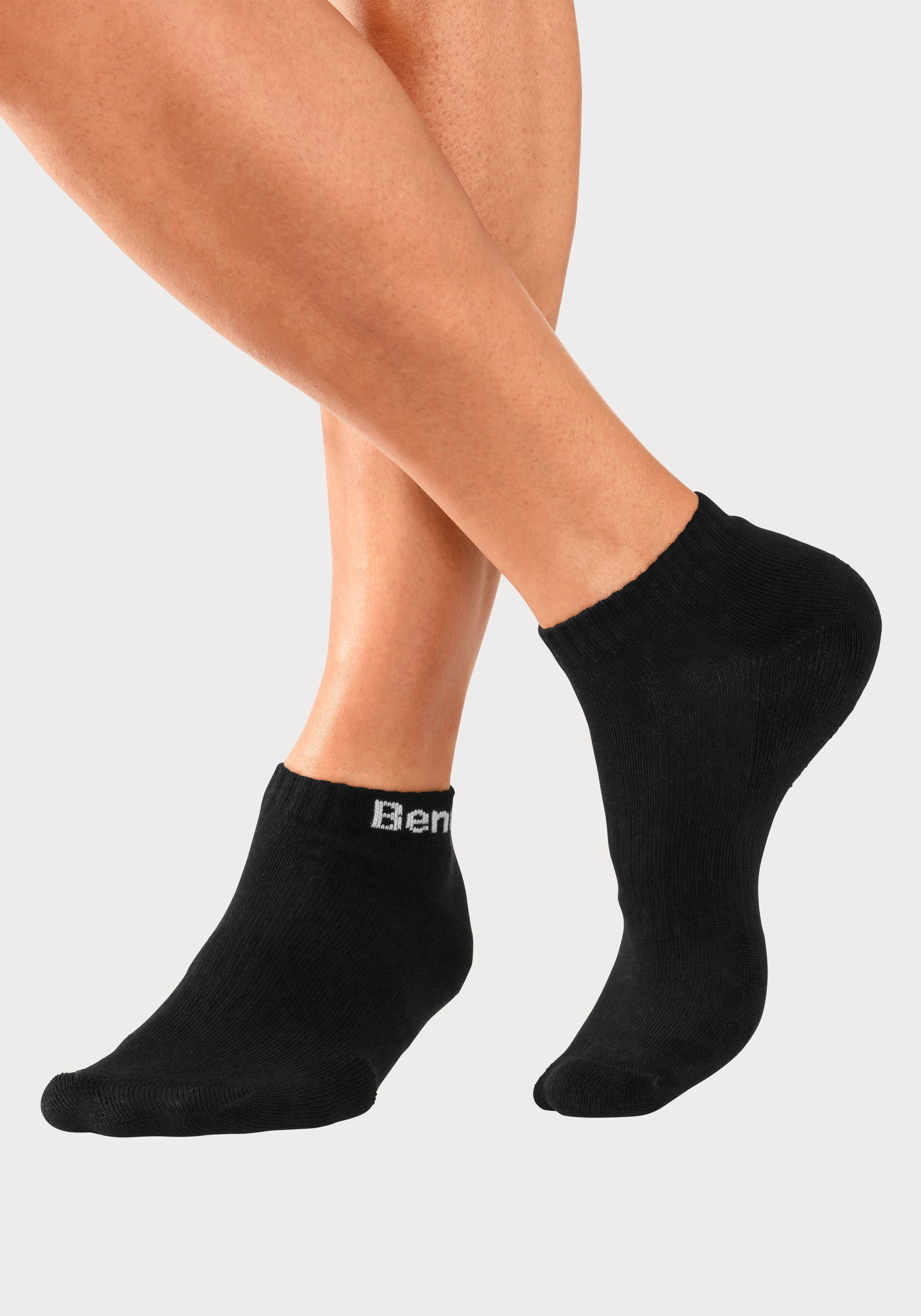 Bench. Sportsocken Damen Herren Tennis Kurzsocken (Packung, 12-Paar, Quarter socken Gr. 35-38 bis 47-48) mit Halbfußfrottee und Mittelfußgummi
