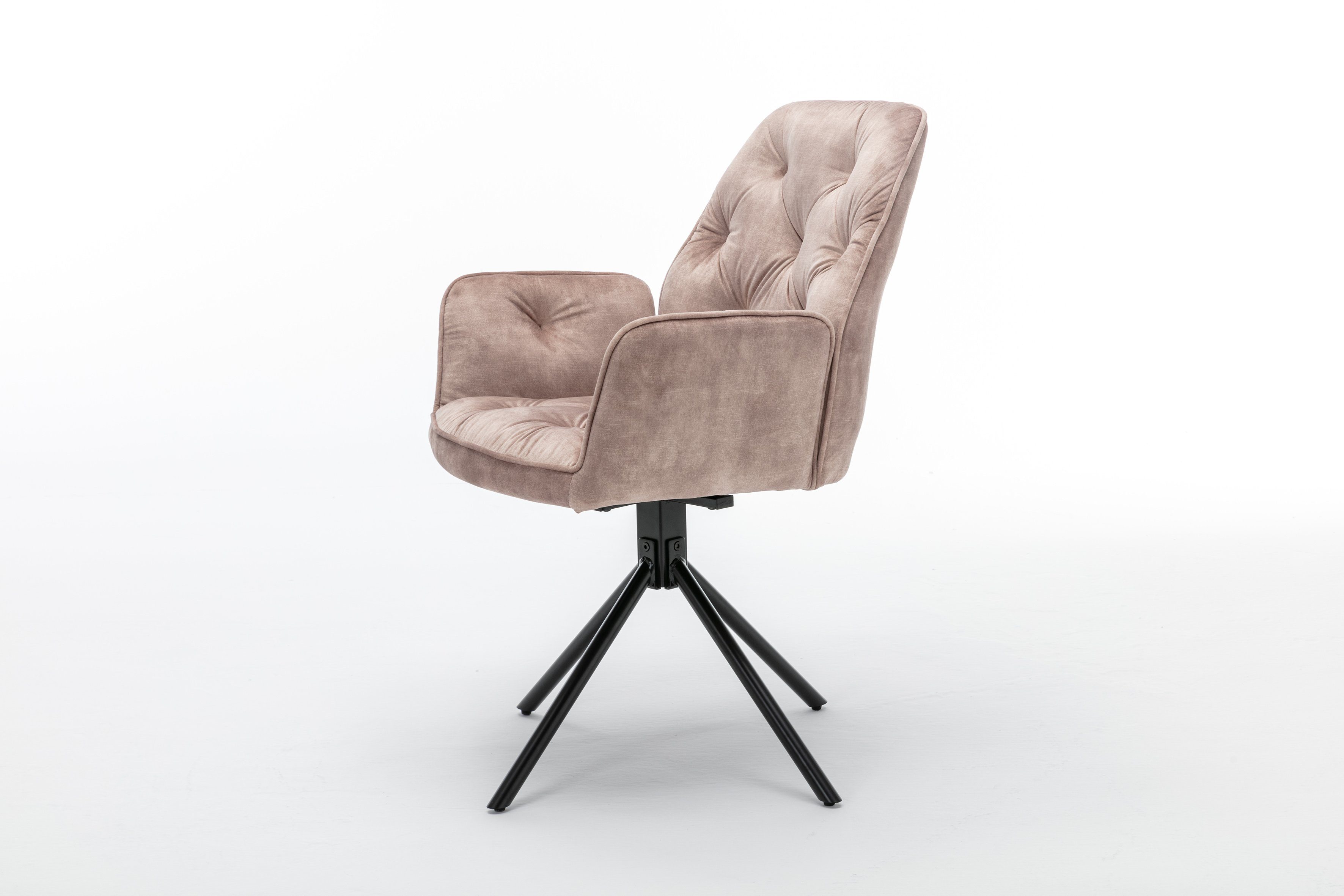 SARINA in verschiedenen Beine drehbare aus Farben 360° Metall, (2er-Set), Beige Sitzschale, byLIVING Esszimmerstuhl