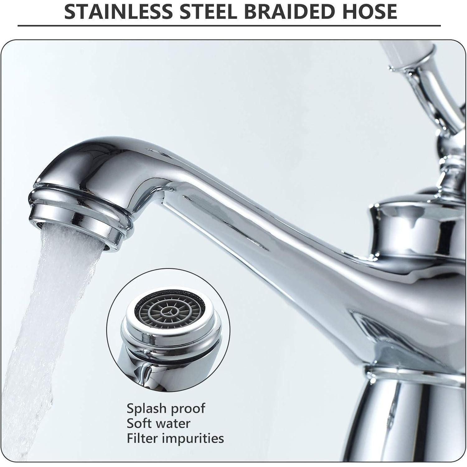 LuxusKollektion Waschtischarmatur Retro Wasserhahn Messing Einhebelmischer Bad Armatur Keramikventil – Bild 4 von 5