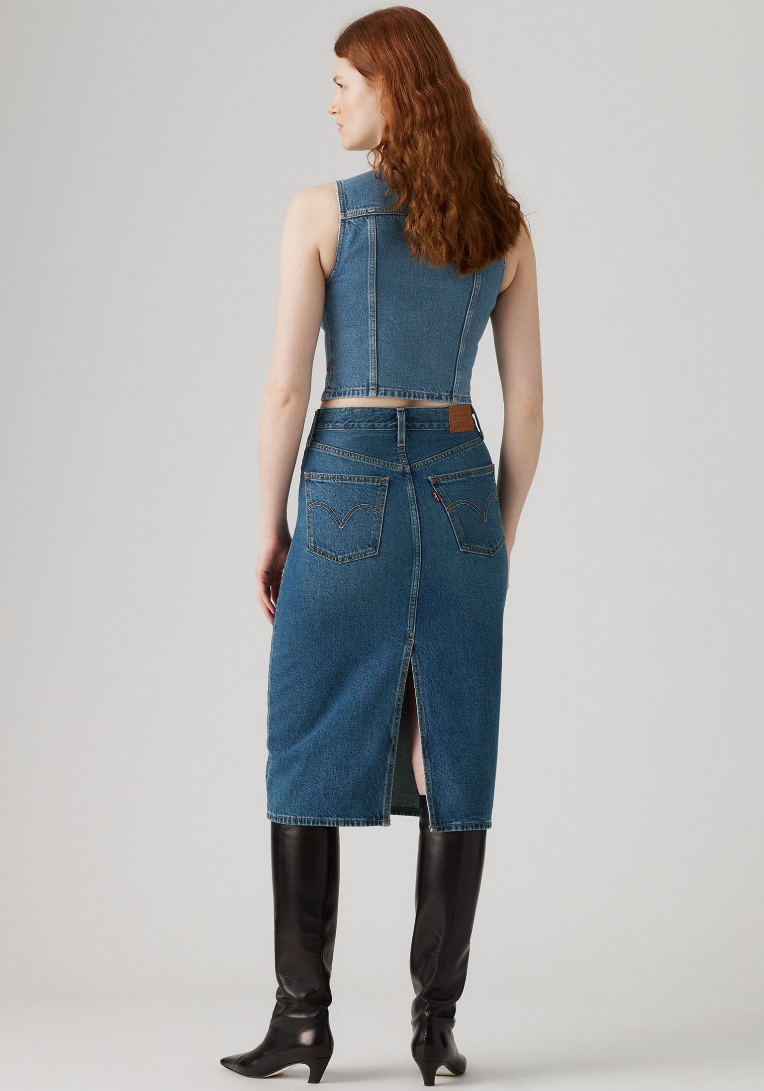 Levi's® Jeansrock HR BACK SLIT SKIR mit Schlitz hinten