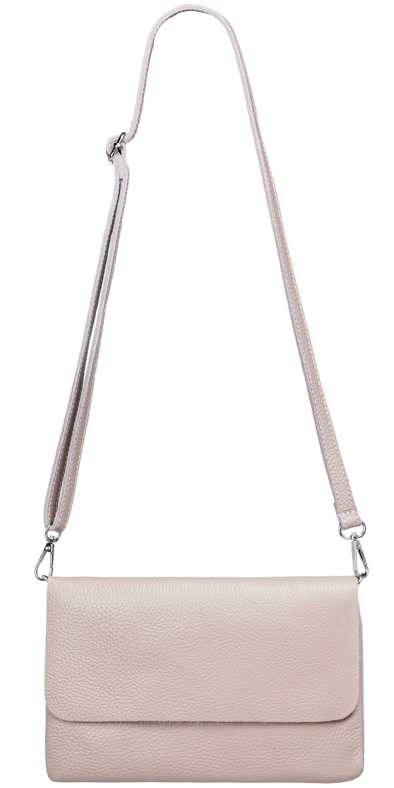 Caspar Clutch Abendtasche Damen Leder Handtasche - CLASSIC LINE - Modell No.835, leicht, elegant & unempfindlich - 100% Echtleder - Handmade in Italy