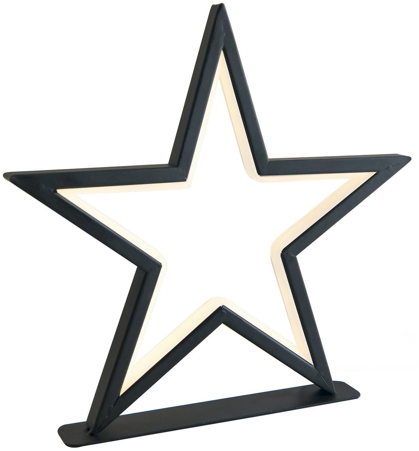 casa NOVA LED Dekolicht VERON, Schwarz, Eisen, LED fest integriert, Extra-Warmweiß, 70 LEDs, H 34 cm