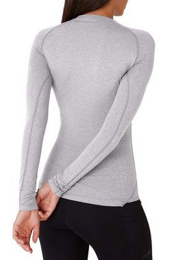 TCA Langarmshirt Damen Thermo-Laufshirt, Langarm, Kompressions Laufoberteil - Hellgrau (1-tlg)