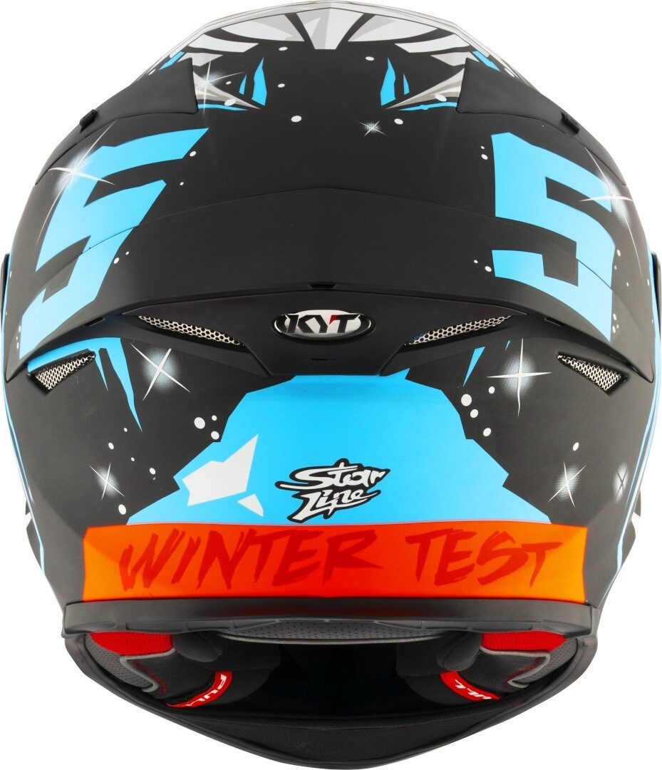 KYT Motorradhelm TT-Revo Masia Replica Winter Test Helm, Pinlock, Ratschenverschluss, Spoiler, ECE 22.06
