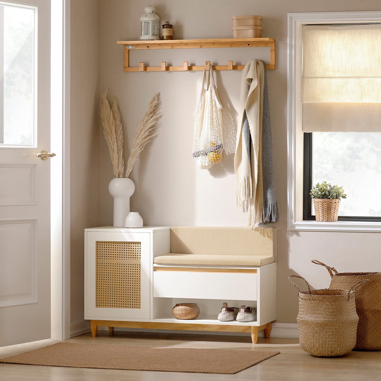 SoBuy Schuhbank FSR128, Dielenbank Schuhregal schmal Schuhaufbewahrung Schu günstig online kaufen