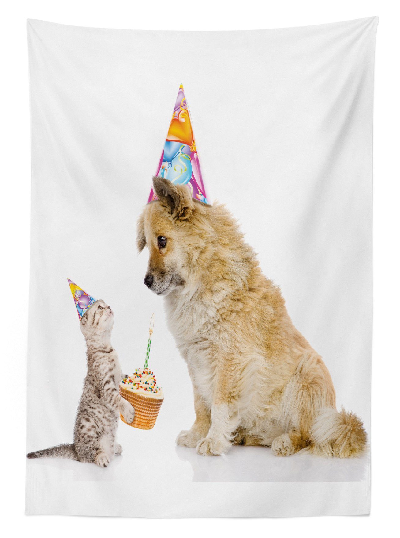Für Waschbar Geburtstag Klare Abakuhaus Bereich den Tischdecke geeignet Geburtstag Außen Farben, Katze Farbfest und Hund