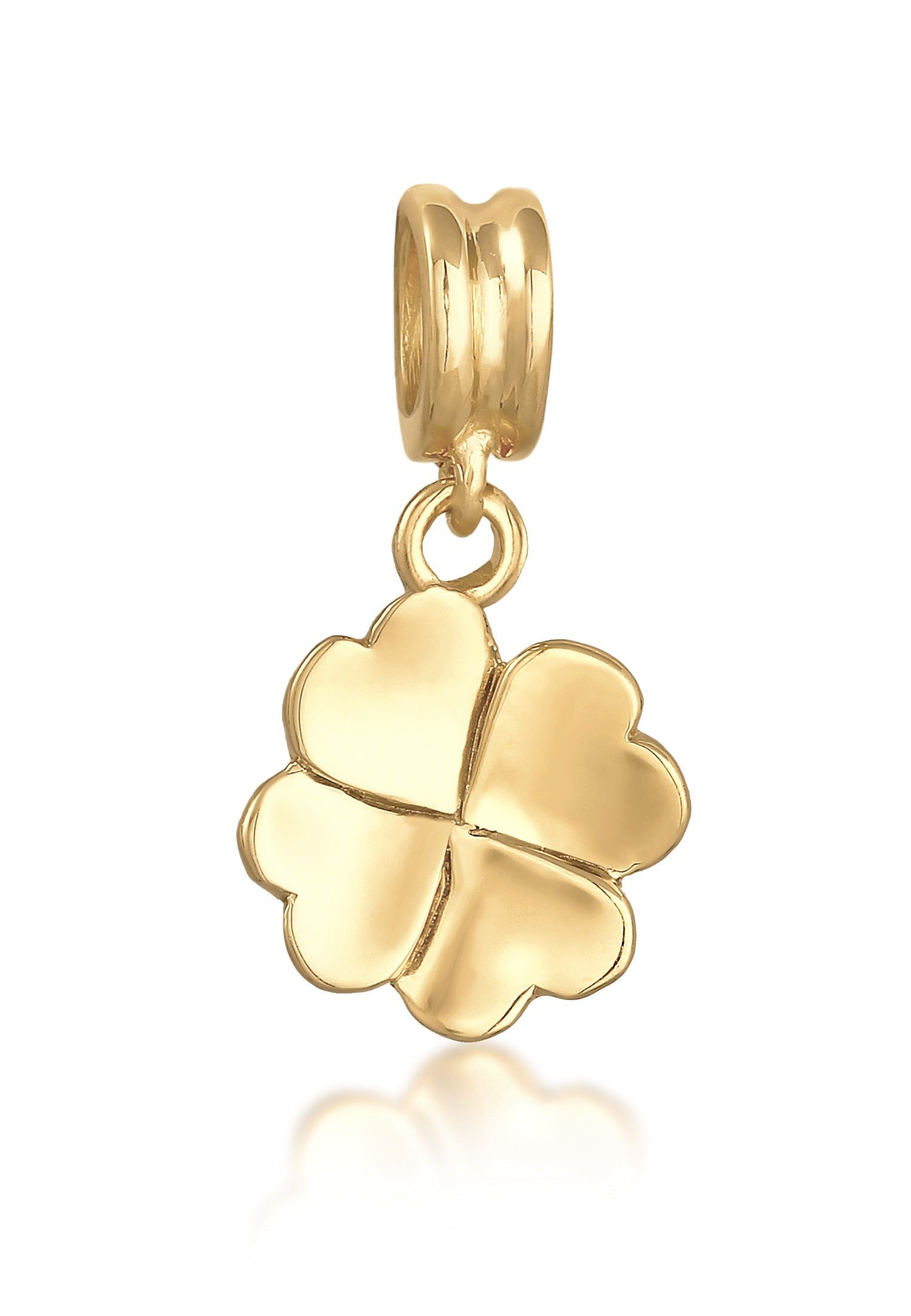 Nenalina Bead Bead Anhänger Kleeblatt Glück 925 Silber, Kleeblatt