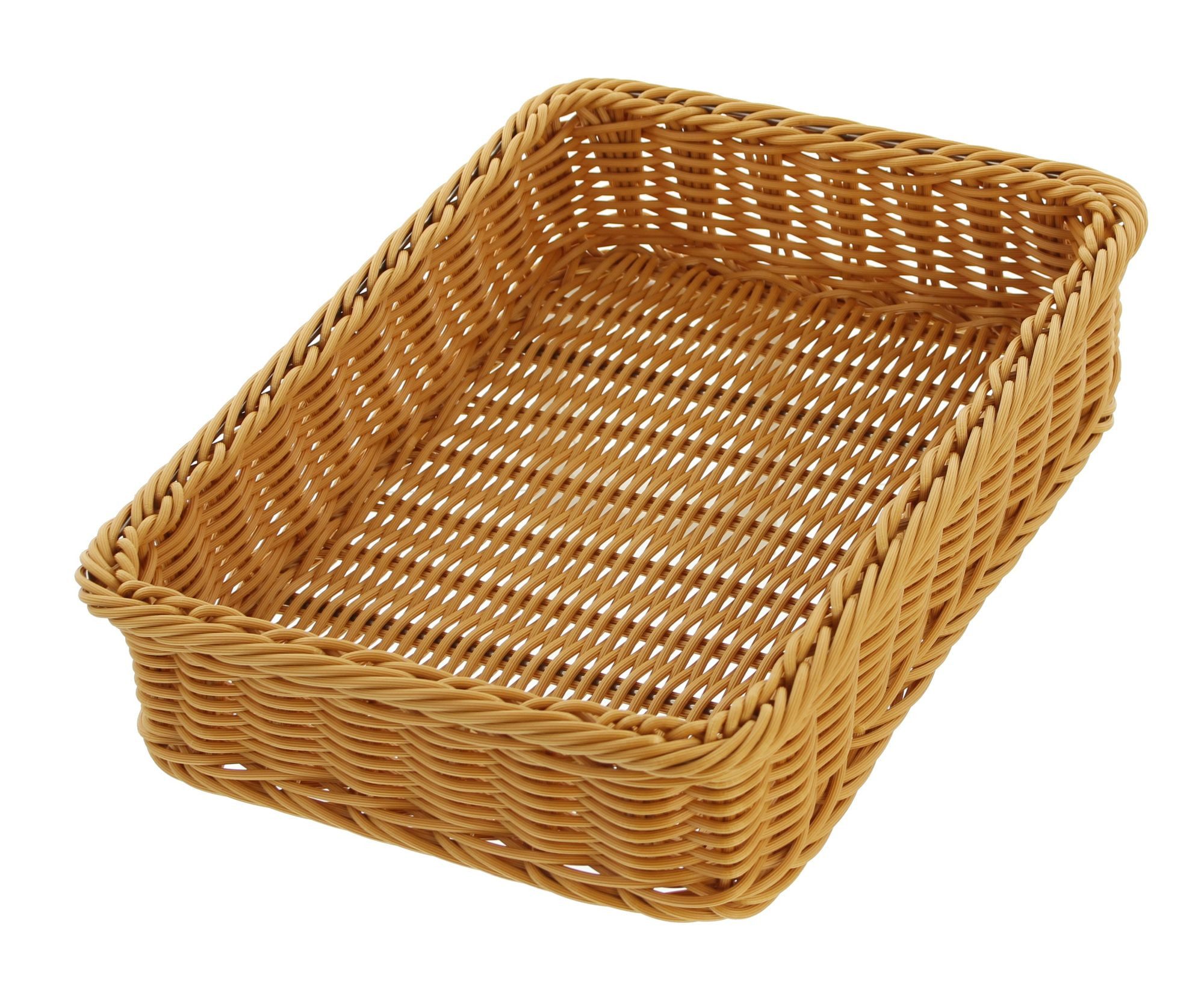 Dekoleidenschaft Regalkorb Auslagekorb aus Polyrattan, Schrankkorb, Aufbewahrungskorb, Brotkorb, Flechtkorb, Buffetkorb abwaschbar, Obstkorb, Servierkorb, Verkaufskorb