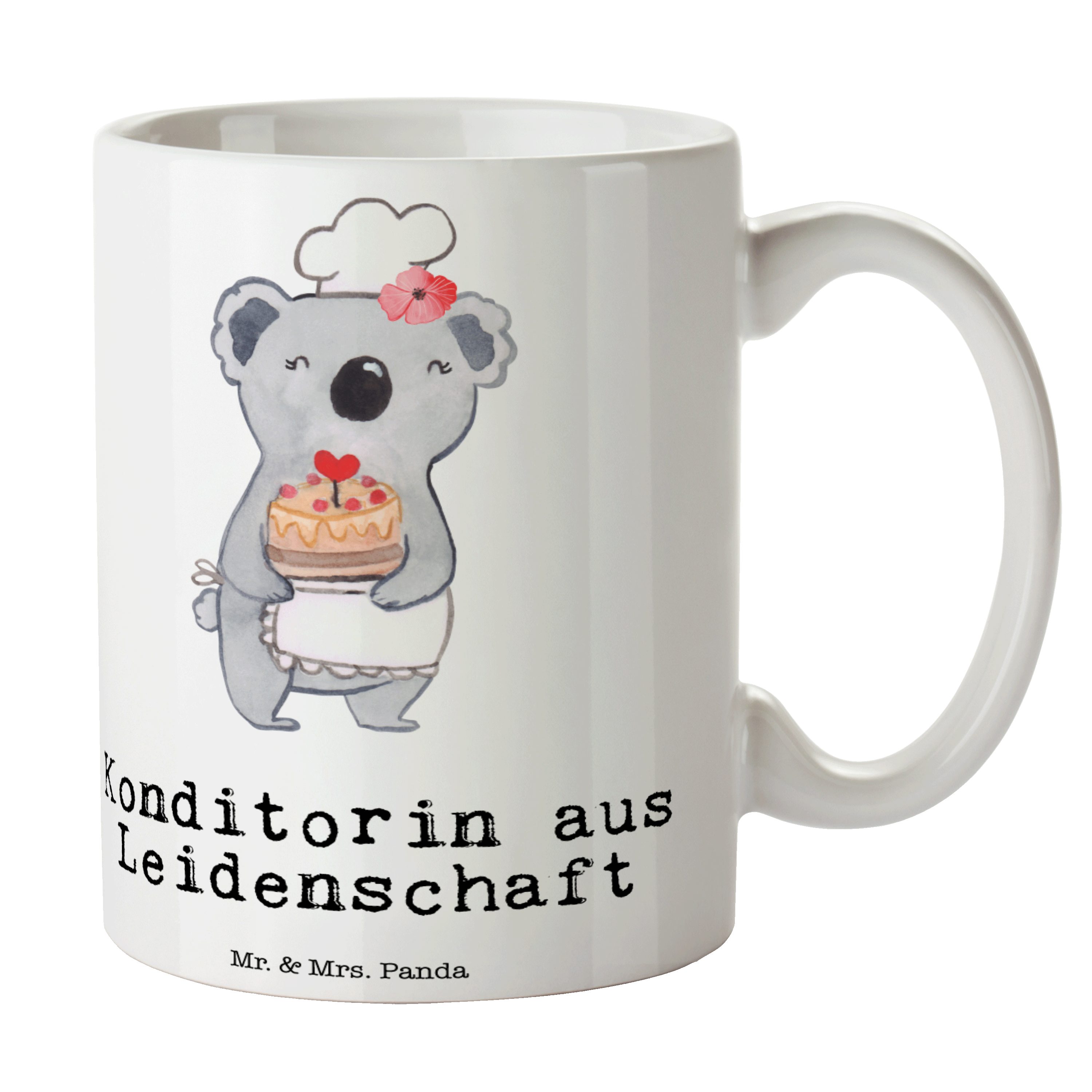 Leidenschaft Kollegin, Tasse Geschenk, Panda Weiß Keramik - Mrs. Konditorin Kaffeetasse, & Mr. - aus