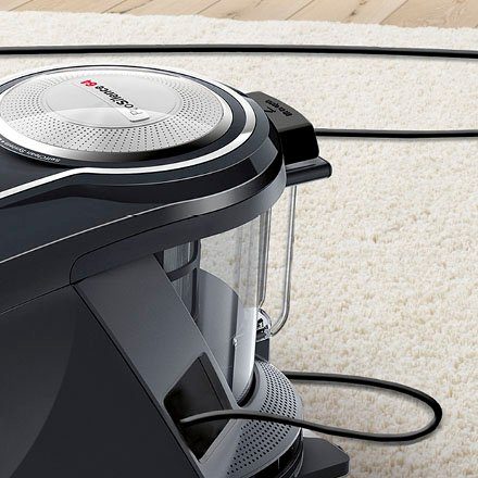 BOSCH Bodenstaubsauger Serie 8 ProSilence BGS7MS64, Hygiene-Filter, 10 Jahre Motorgarantie, 800 W, beutellos, Hartbodendüse, hohe Saugkraft, langes Kabel, extrem leise, schwarz