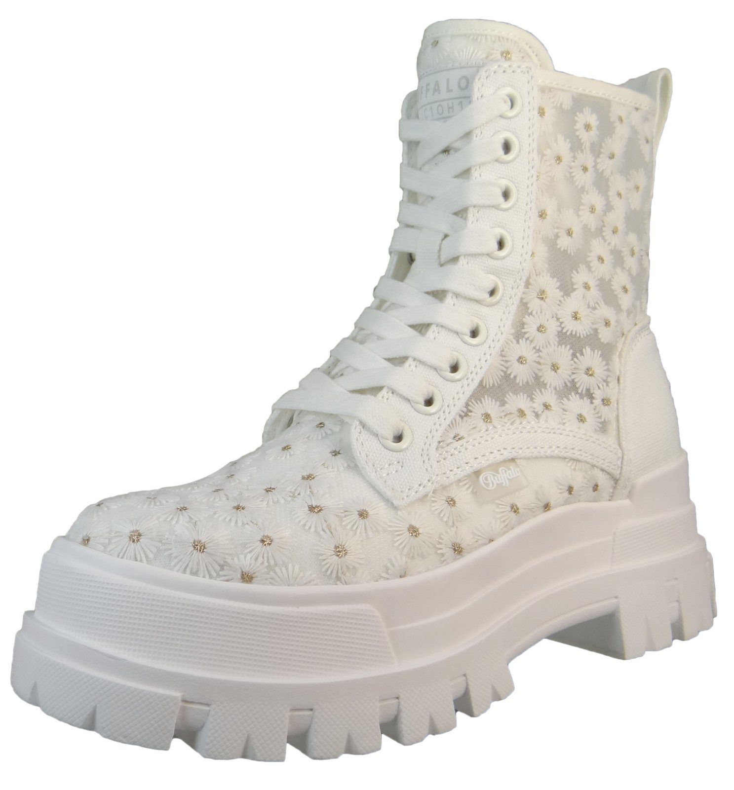 Buffalo 1622450 Aspha RLD Bloom White LT Gold Sneaker