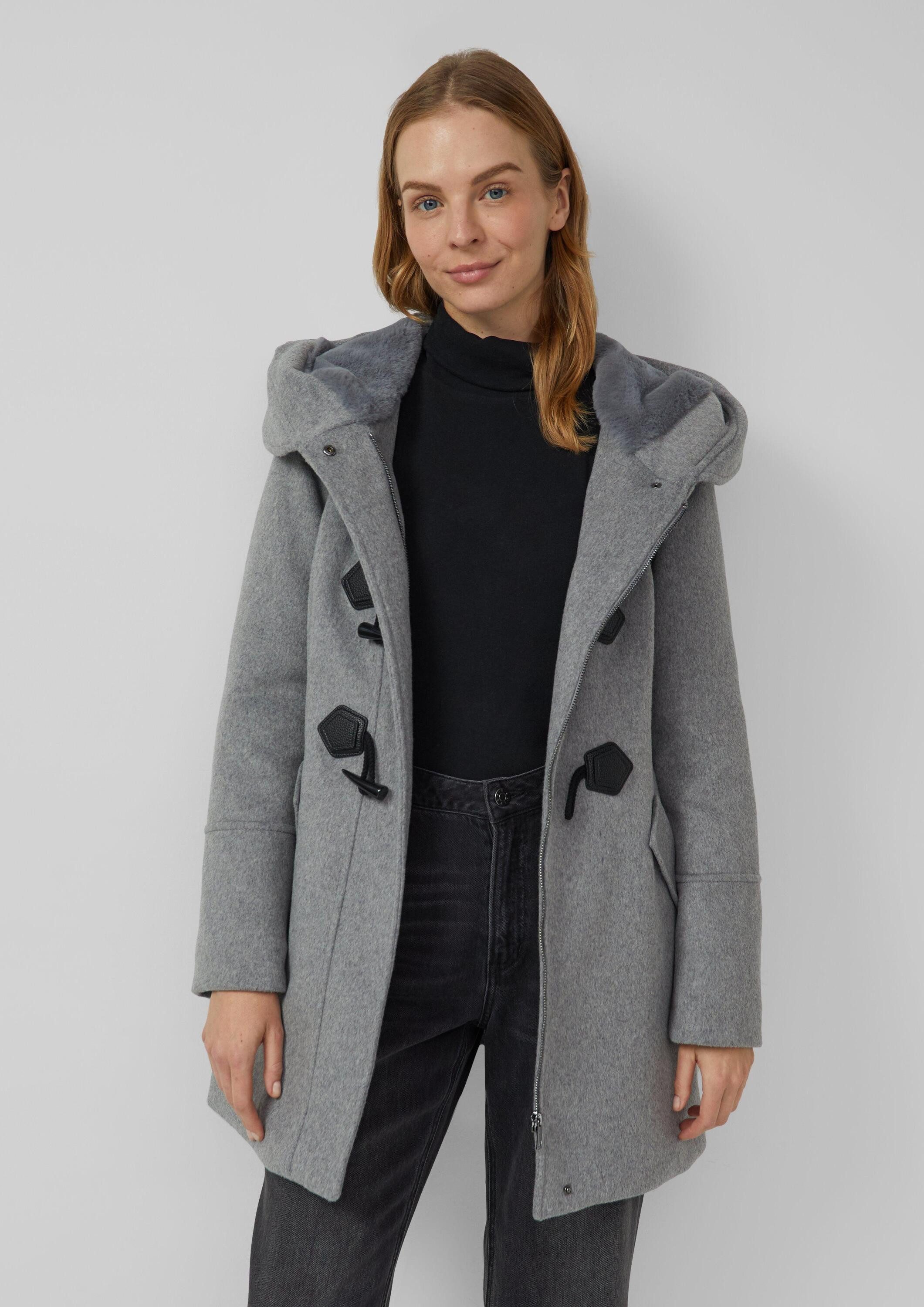 s.Oliver Wintermantel Outdoor-Mantel Taillierter Dufflecoat aus günstig online kaufen