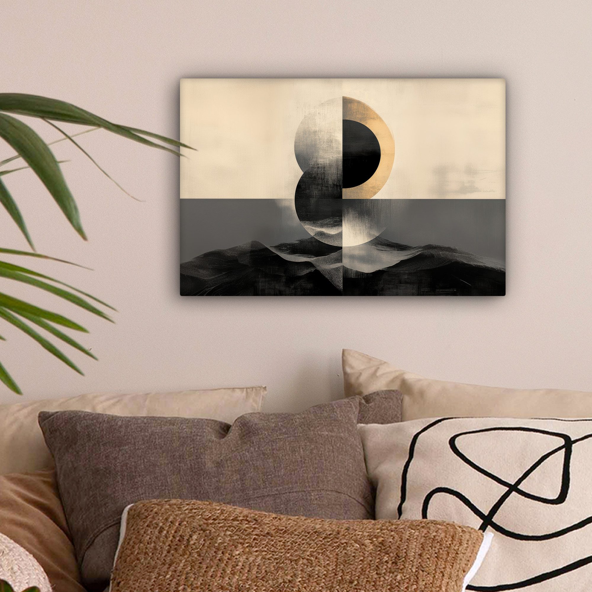 OneMillionCanvasses® Leinwandbild Kreise - Schatten - Abstrakt, Fotodruck ( günstig online kaufen