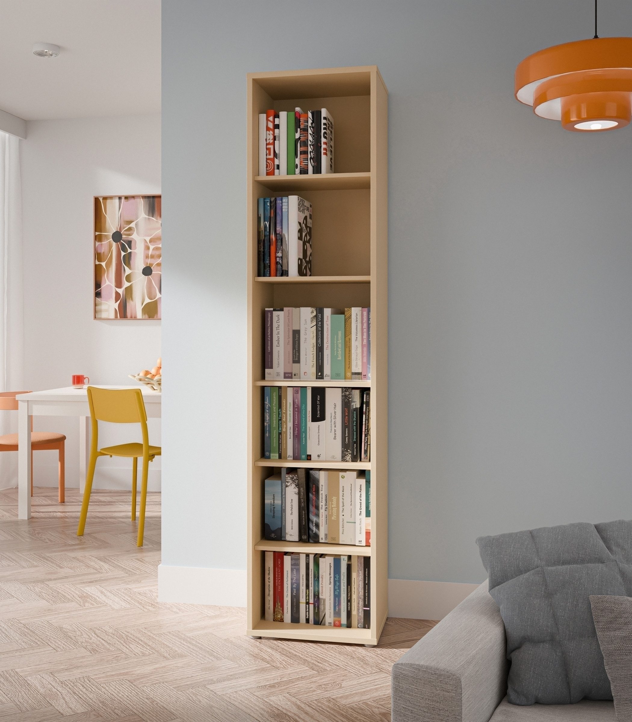 PREISBRECHER Regal ALICE SPRINGS, in Buttergelb - 49,8x214,3x34,9cm (BxHxT)