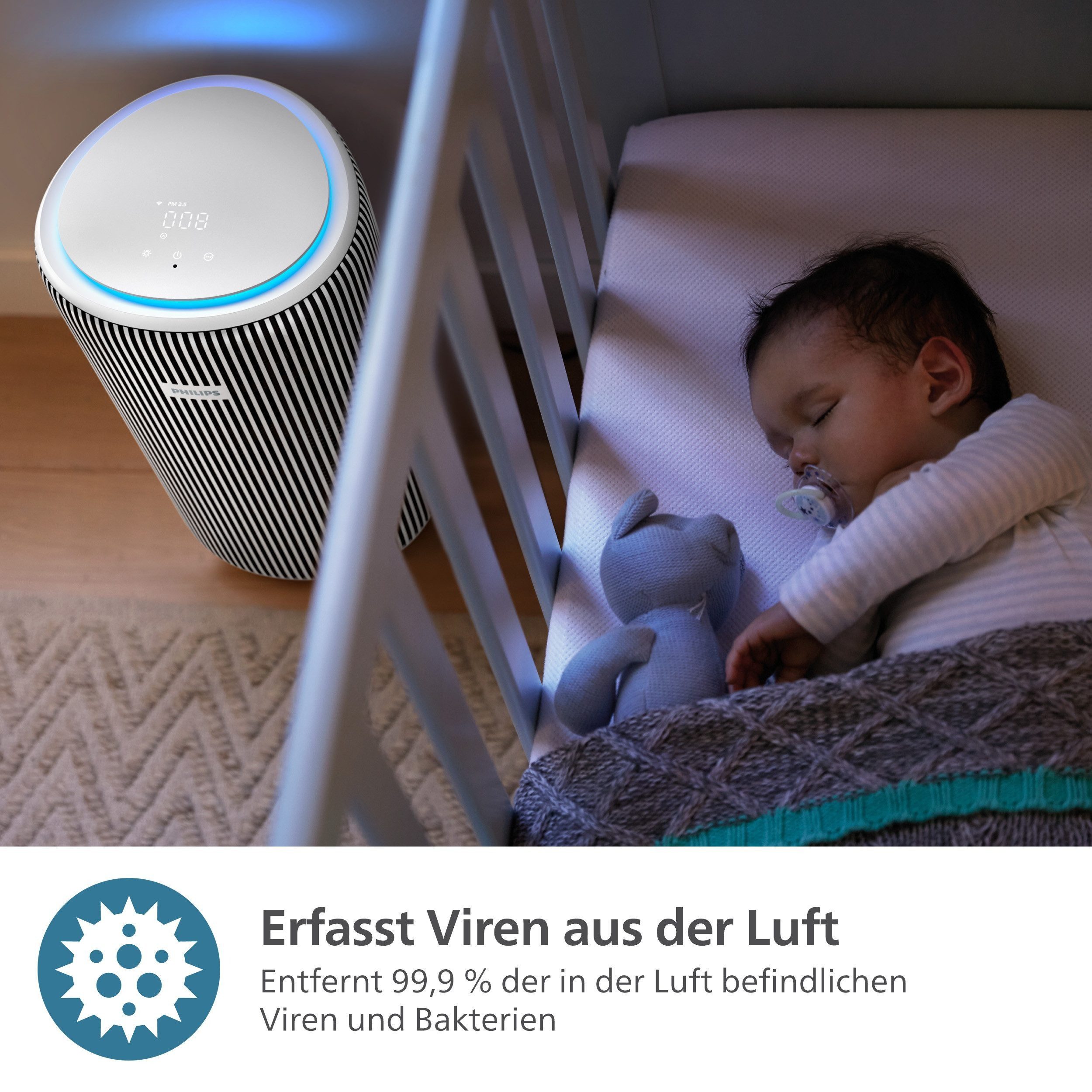 Philips Luftreiniger PureProtect 3200 Series AC3220/10, für 105 m² Räume, HEPA 13, App