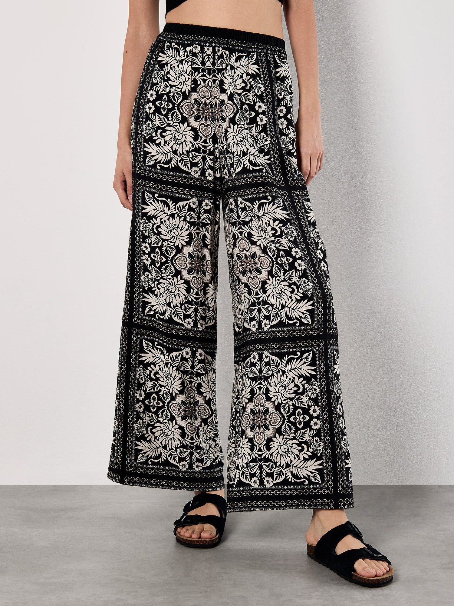 Apricot Stoffhose Kimono Scarf Print Flare günstig online kaufen