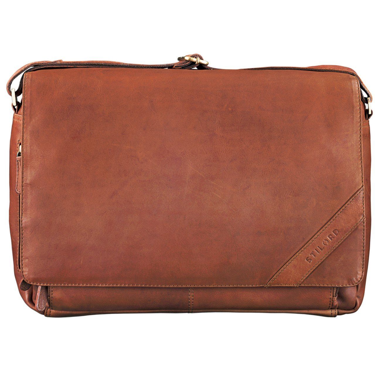 STILORD Laptoptasche "Nick" Umhängetasche Leder Herren Damen