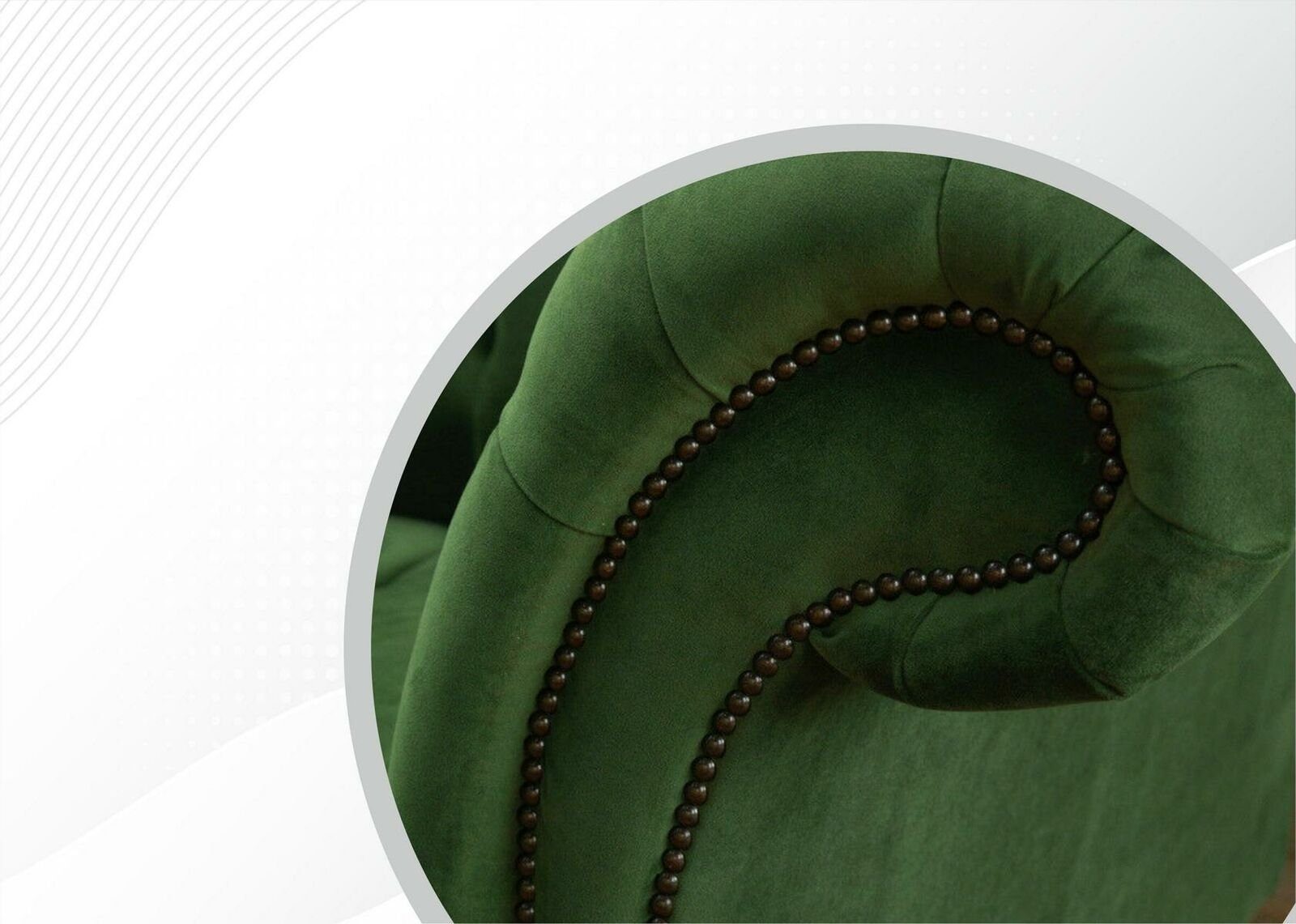 JVmoebel 2 Textil Modern Sitzer Zweisitzer Neu Grün Chesterfield-Sofa, Chesterfield Möbel Luxus Design Sofa