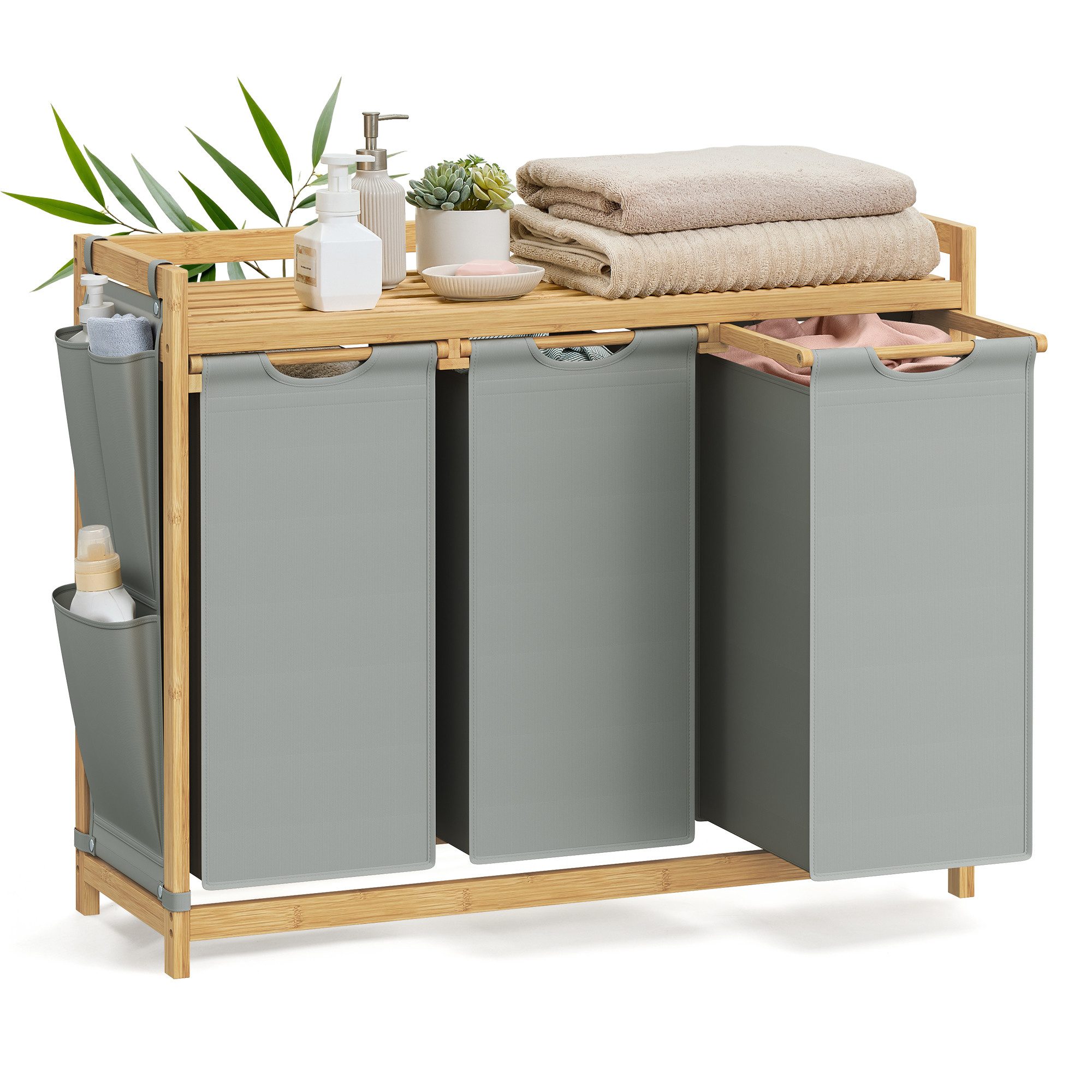SONGMICS Wäschekorb Wäschekorb, Wäschekorb 2/3 Fächer, günstig online kaufen