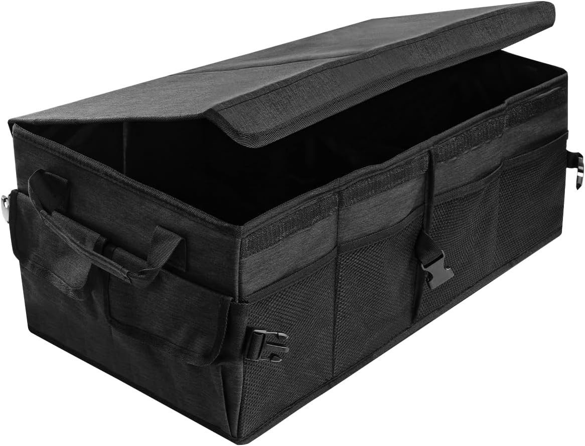 Youyijia Aufbewahrungsbox Premium Auto Kofferraum Organizer mit Deckel – Faltbare
