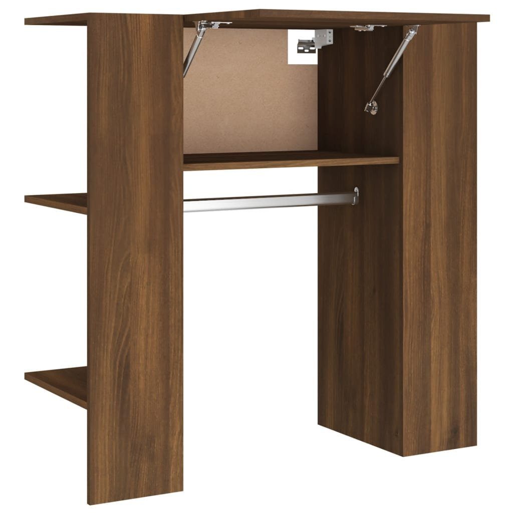 Flurschrank (1-St) Eiche Braun Fächerschrank vidaXL cm Braune Eichen-Optik Holzwerkstoff 97,5x37x99