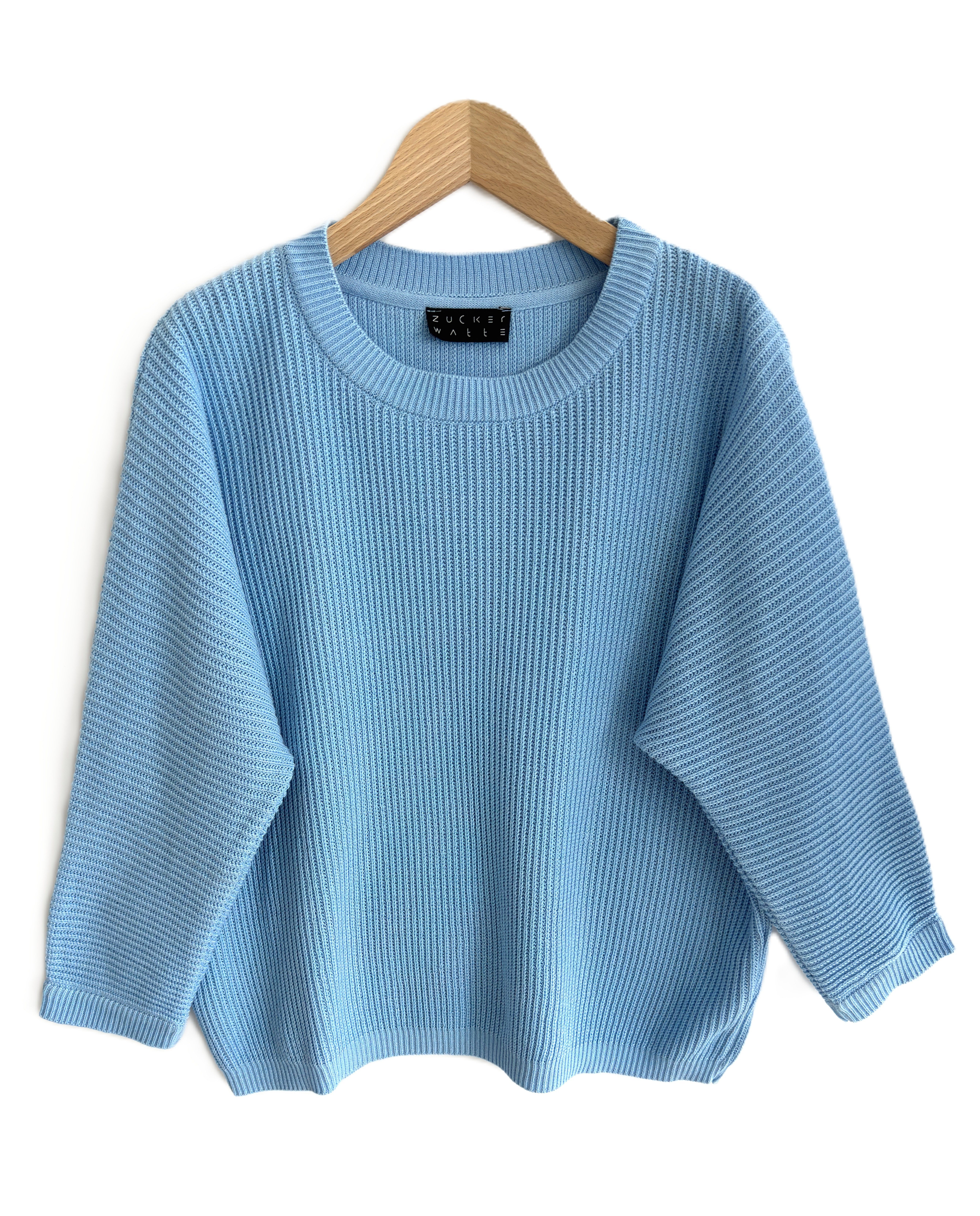 Zuckerwatte 3/4 Arm-Pullover Rippstrick, aus weicher günstig online kaufen