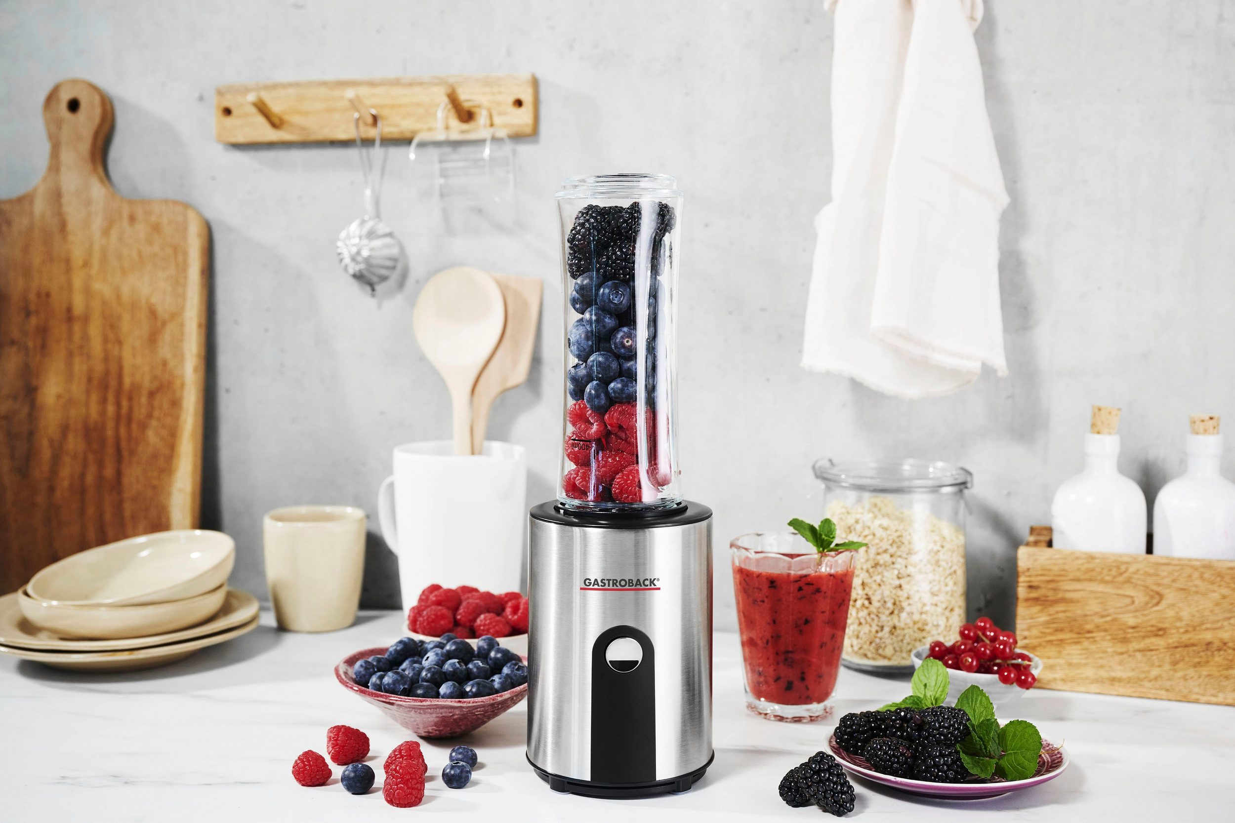 Gastroback Standmixer Design Smoothie Maker Mix & Go 41033, 300 W