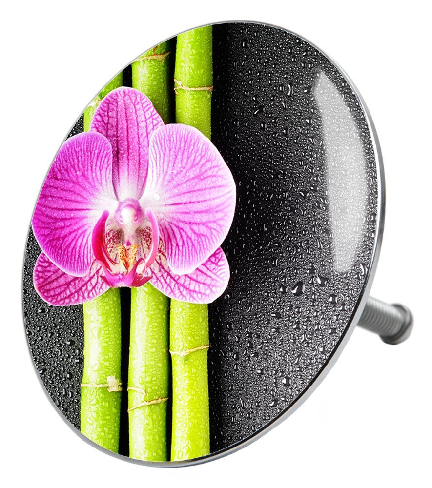 Sanilo Badewannenstöpsel Asia, Ø 7.2 cm, hochwertig, universell, mit Motiv, 100% wasserdicht