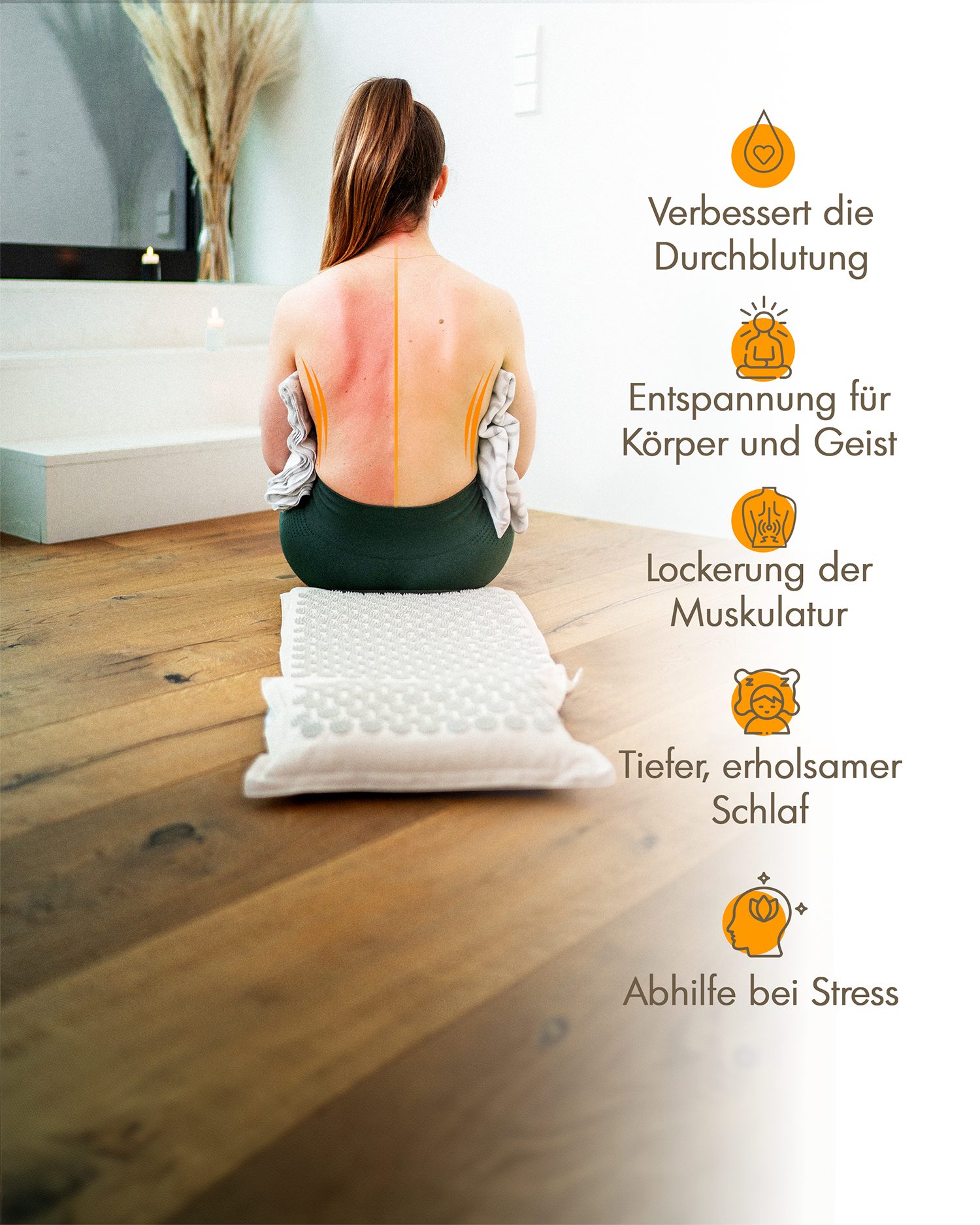 NEOLYMP Akupressurmatte Akupressur Bundle - mit Kokosfasern und Buchweizen - Videoanleitungen (Akupressur Matte Akupunktur Fußmatte, Akupressurgürtel, Akupressur Stirnband, Stirnband, Akupressur Fußmatte, Akupressurmatte, Akupressurgürtel), Akupressurmatte, Akupressur Fußmatte, Gürtel und Stirnband