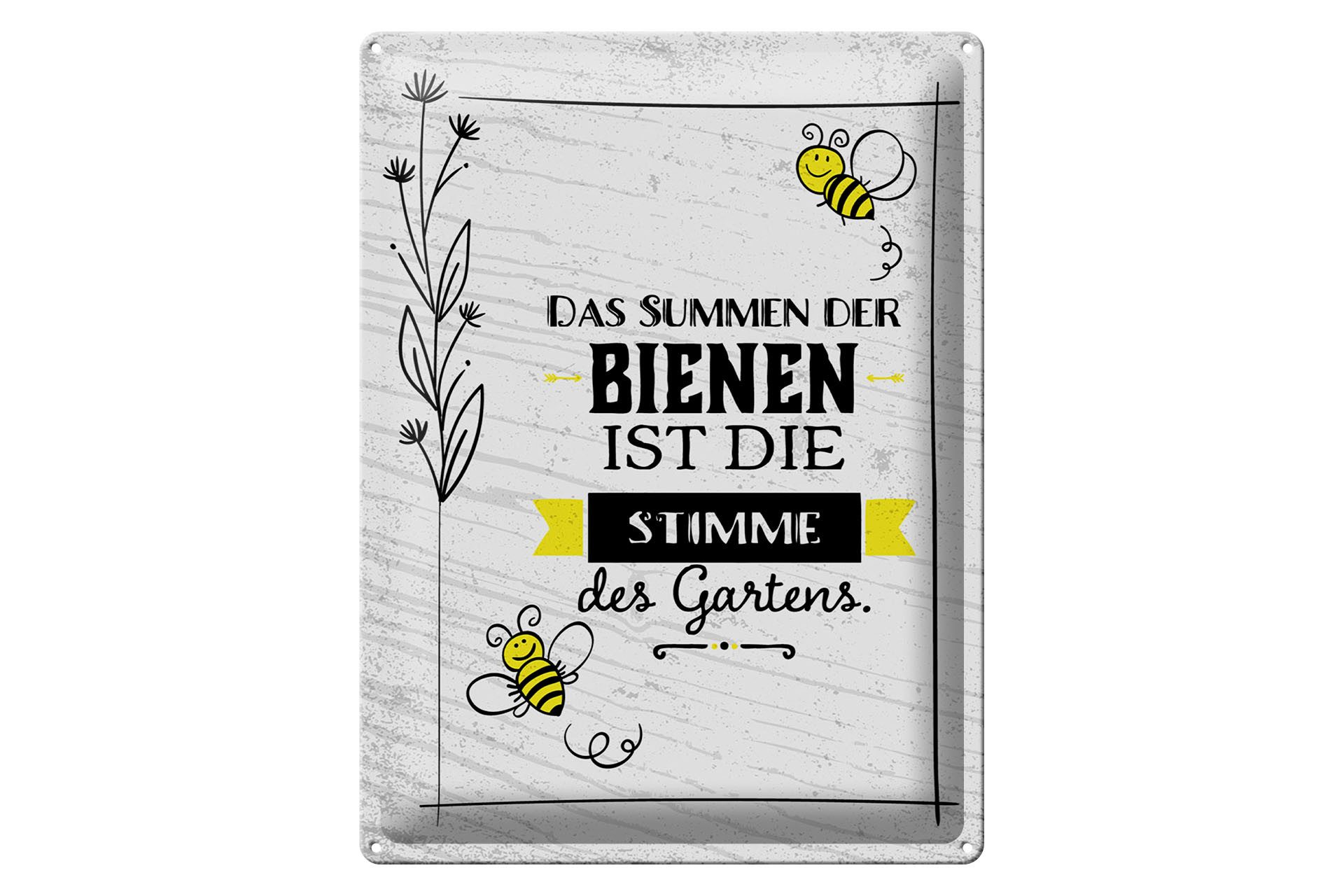 Femer GmbH Metallschild Spruch 30x40 cm Summen der Bienen ist Stimme