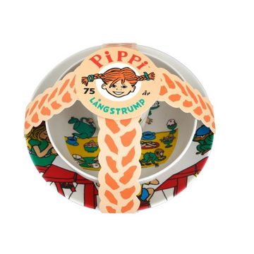 suebidou Geschirr-Set Lustiges Ess Set für Kinder mit Pippi Langstrumpf Design, 1 Personen