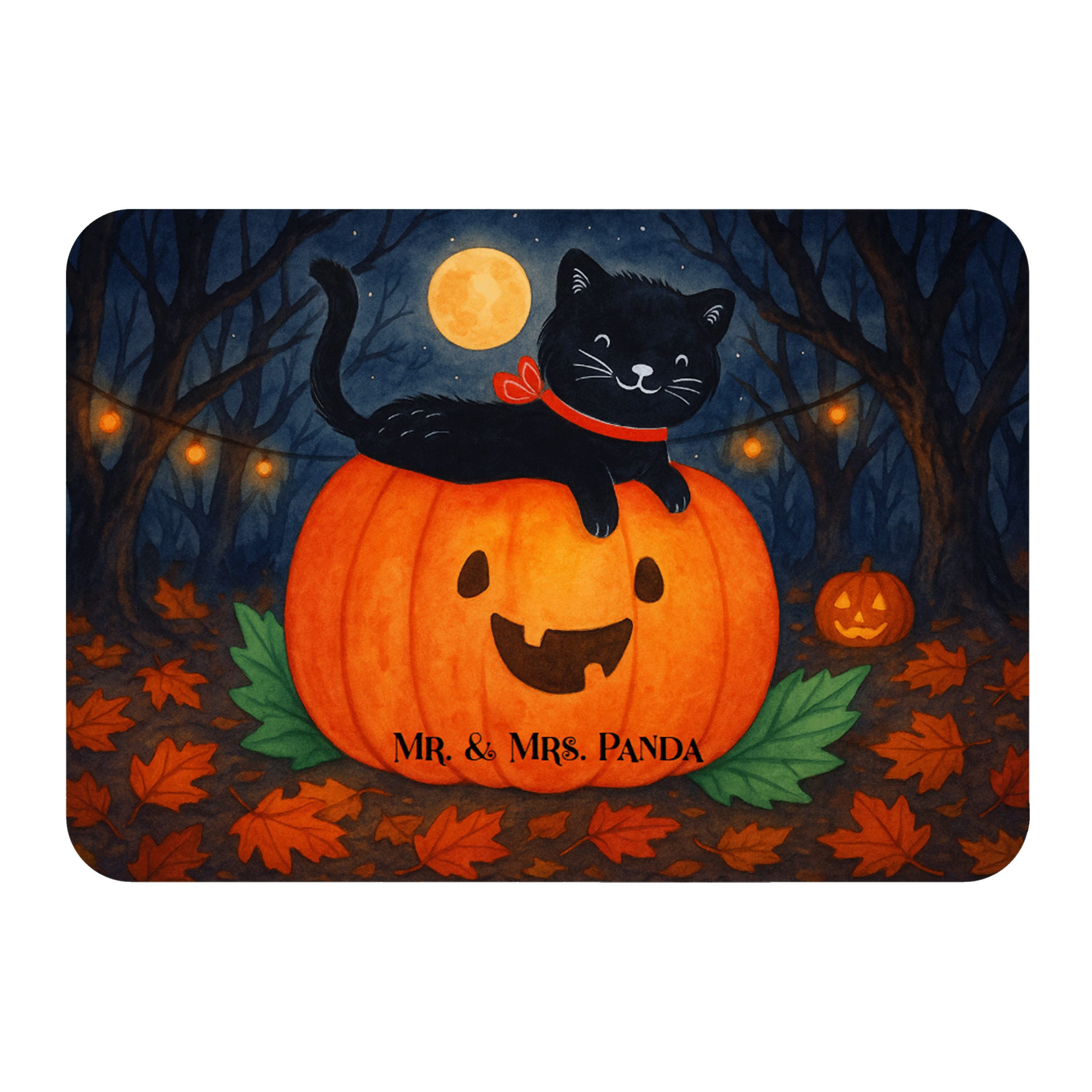 Mr. & Mrs. Panda Magnet Schwarze Katze Design, Kühlschrankmagnet, Weiß, Pinnwandmagnet, white (Packung), spruchmagnet Dekomagnet bildmagnet
