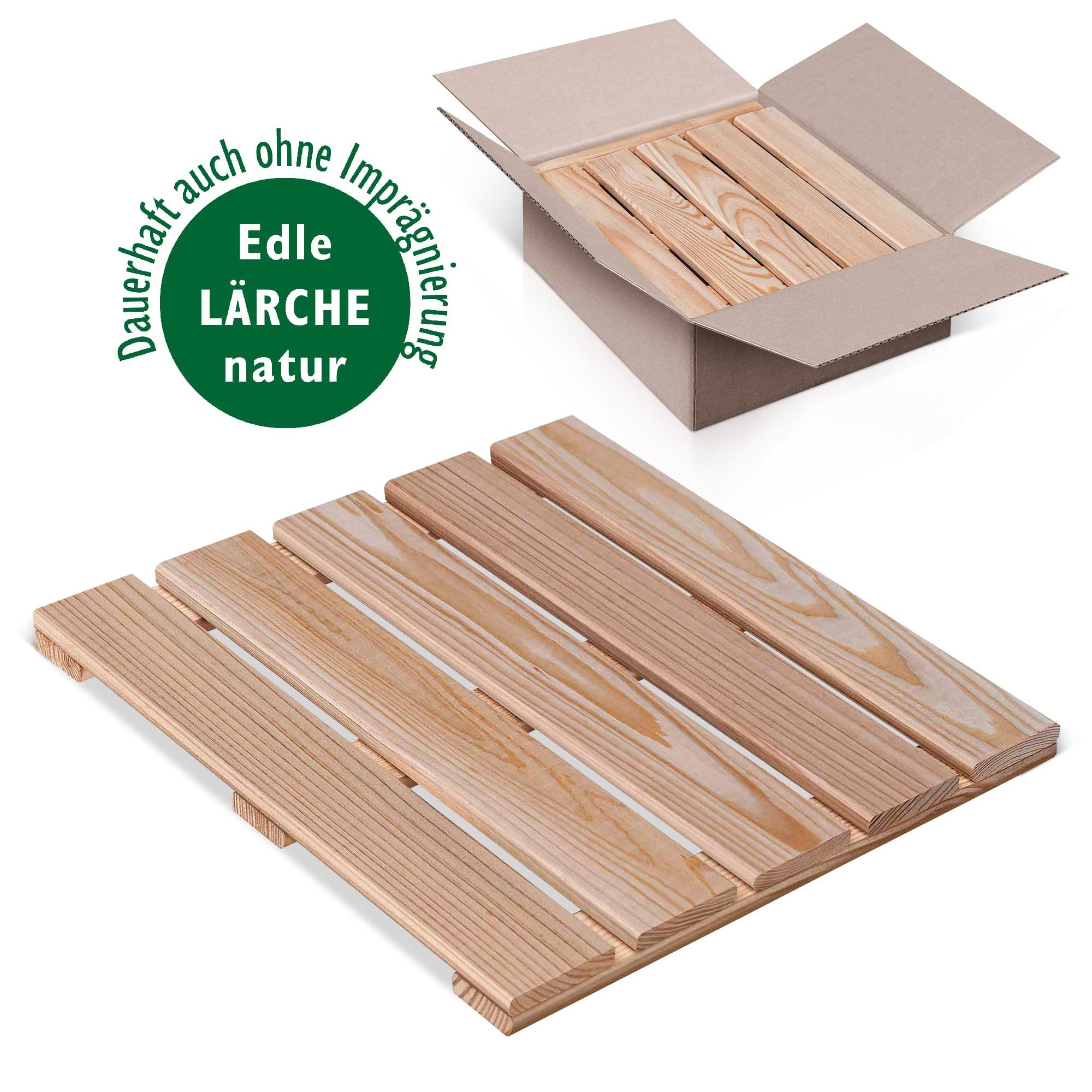 Endorphin Holzfliesen Holzfliesen aus Lärche 40x40 cm 6er Set [0,96qm]