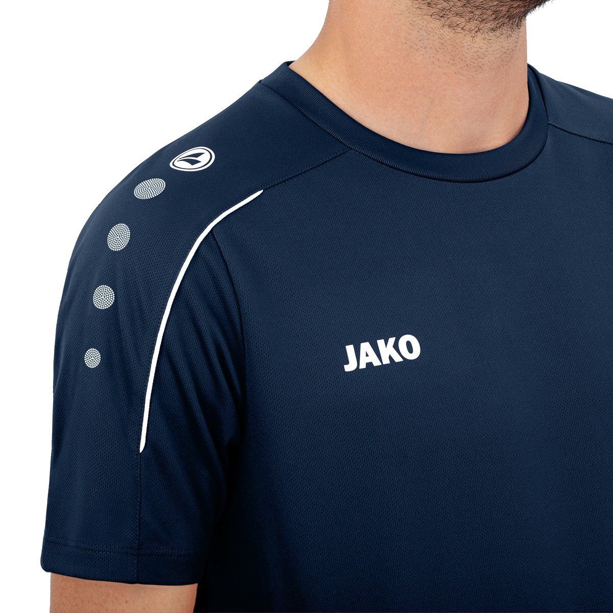 Jako T-Shirt Classico (100% Polyester-Jacquard) marineblau Herren