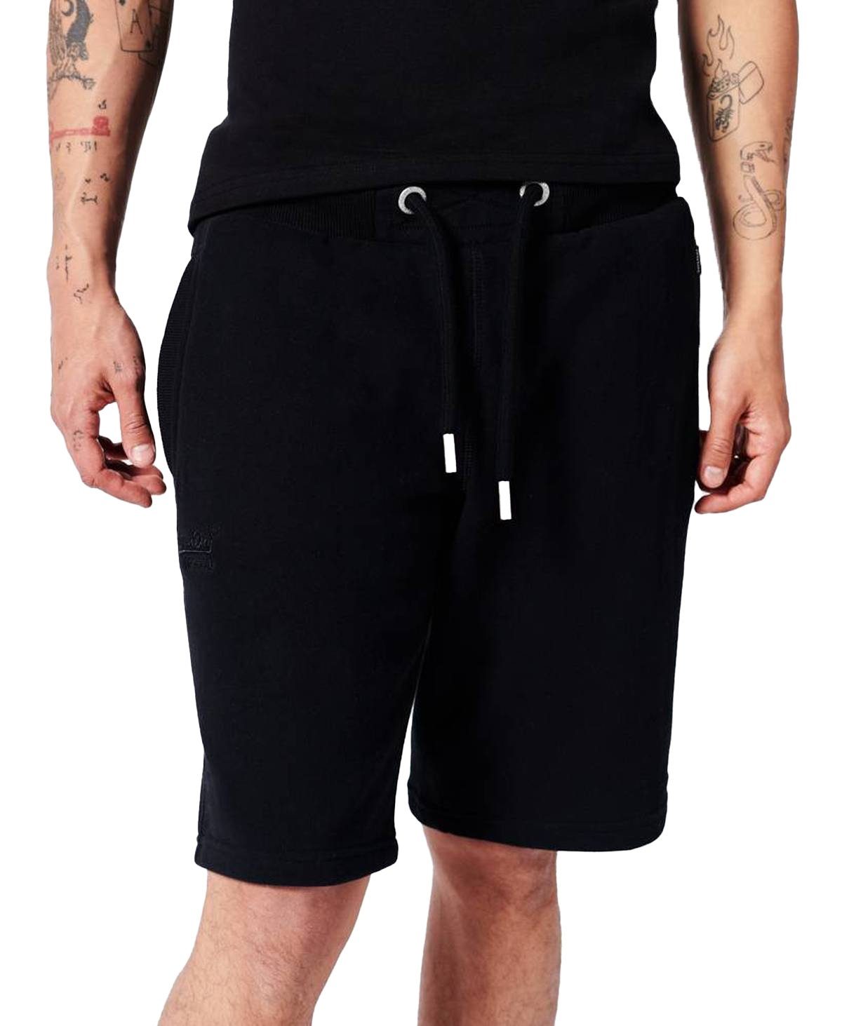 Jersey-Shorts Superdry Jogginghose - Loungewear, Herren Sweatshorts Schwarz