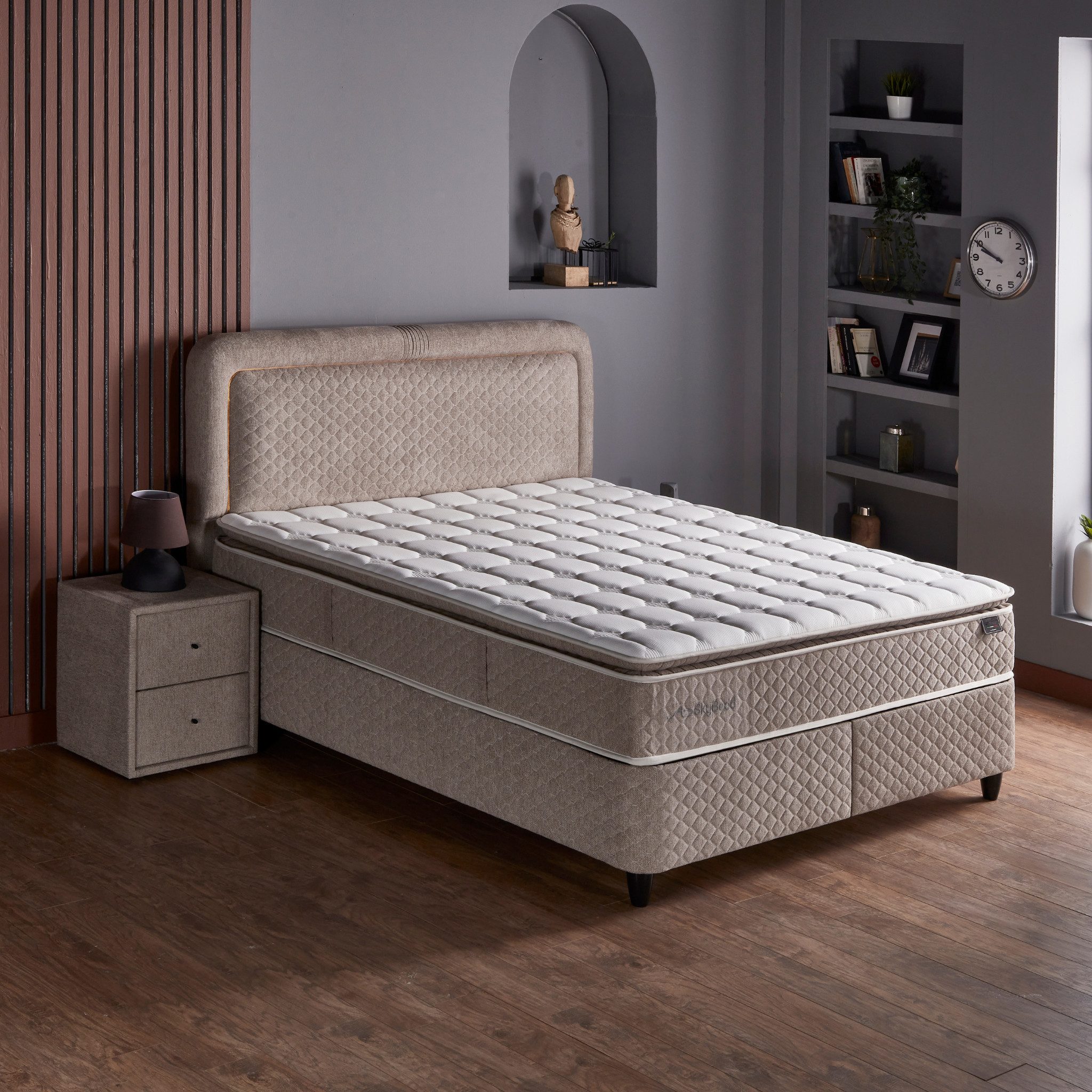 gowoll Boxspringbett mit Matratze Stauraumbett Bett mit Betkasten LED inkl. Lieferung (Boxspringbett Set), inklusive Matratze
