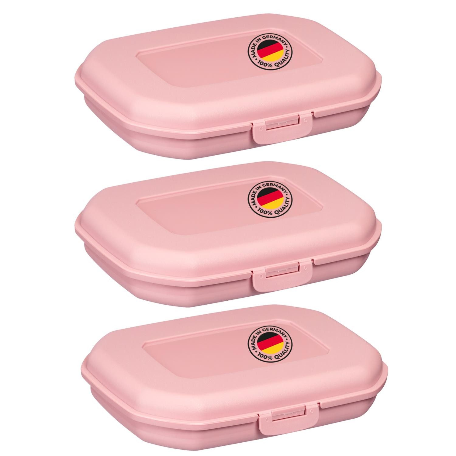 Lunchbox 3 Stk., Brotdosen/Snackboxen, mit Klick-Verschluss, Höhe: ca. 3,7 cm