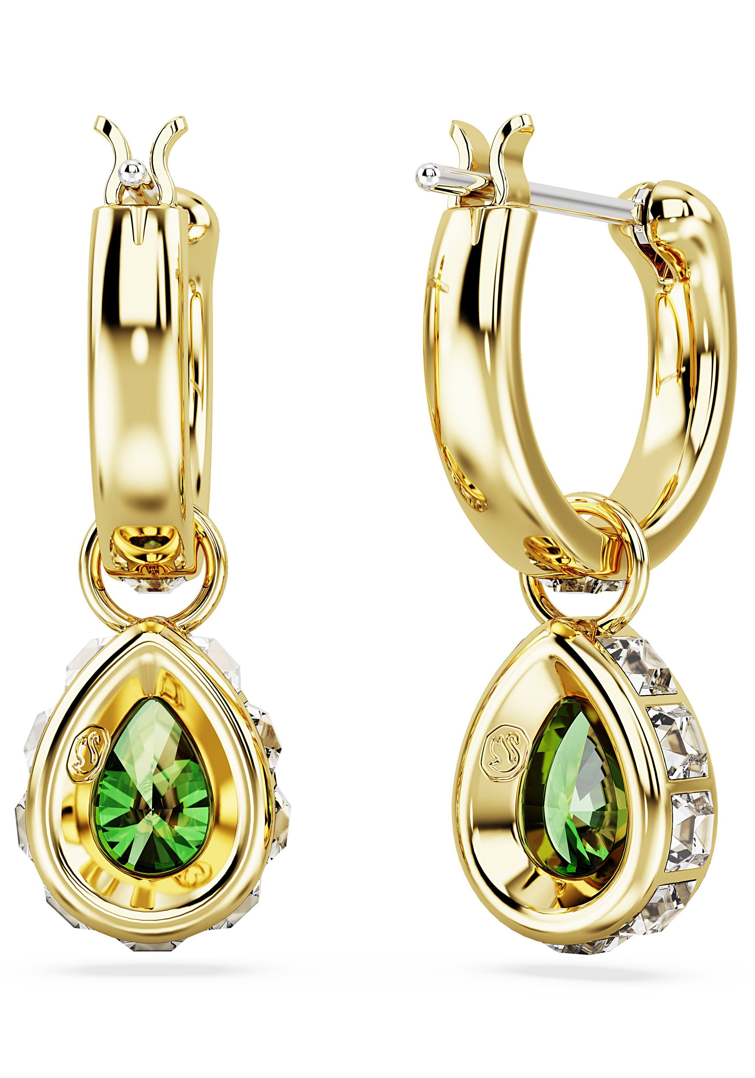 Swarovski Paar Creolen Schmuck Geschenk CHROMA Ohrringe, mit Swarovski® Kristall - Einhänger abnehmbar – Bild 4 von 5