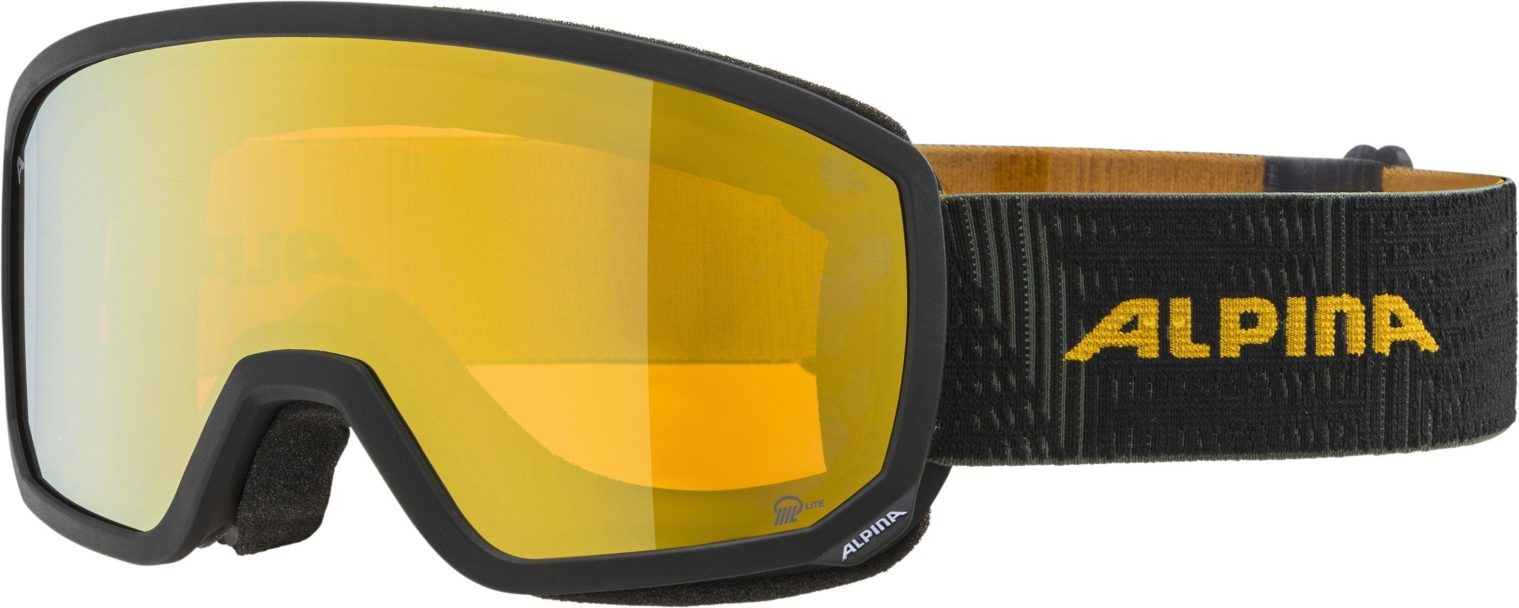 Alpina Sports Skibrille Alpina Scarabeo S Q-Lite Skibrille 835 black-yellow matt