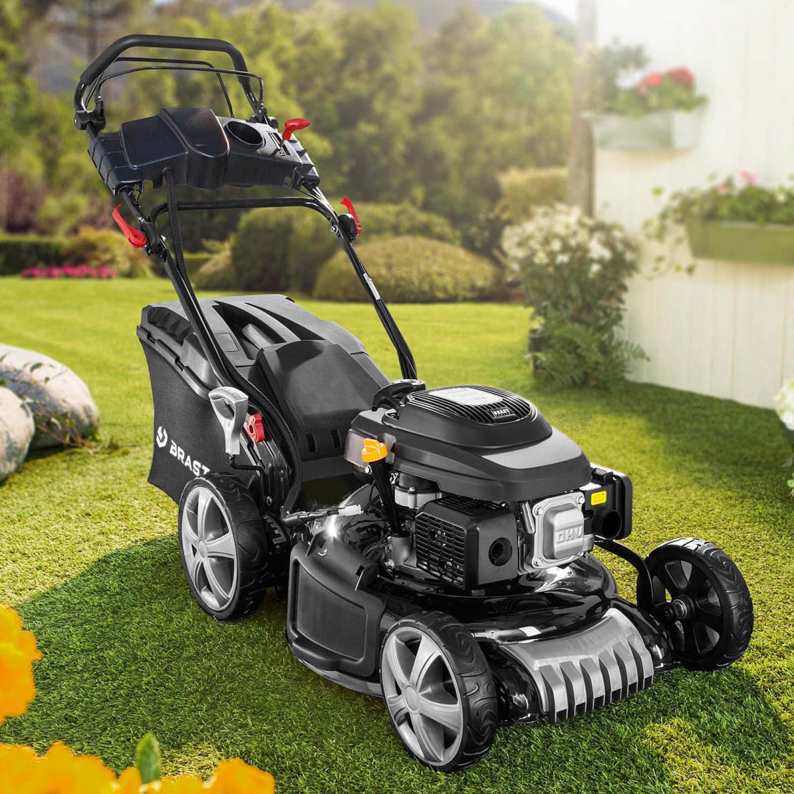 Budget Benzinrasenmäher Bbm 46 1 Ohv Bedienungsanleitung BRAST Benzinrasenmäher mit Antrieb 5,2kW(7PS) 4 Takt OHV Motor