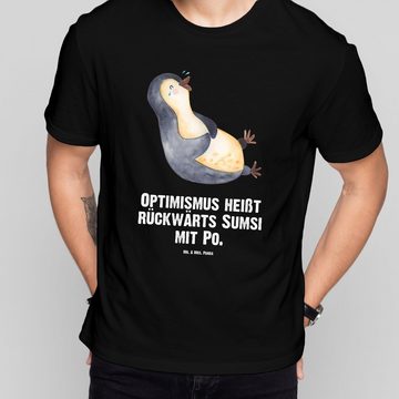 Mr. & Mrs. Panda T-Shirt Pinguin Lachen - Schwarz - Geschenk, witzig, Party, lustiger Spruch, (1-tlg)