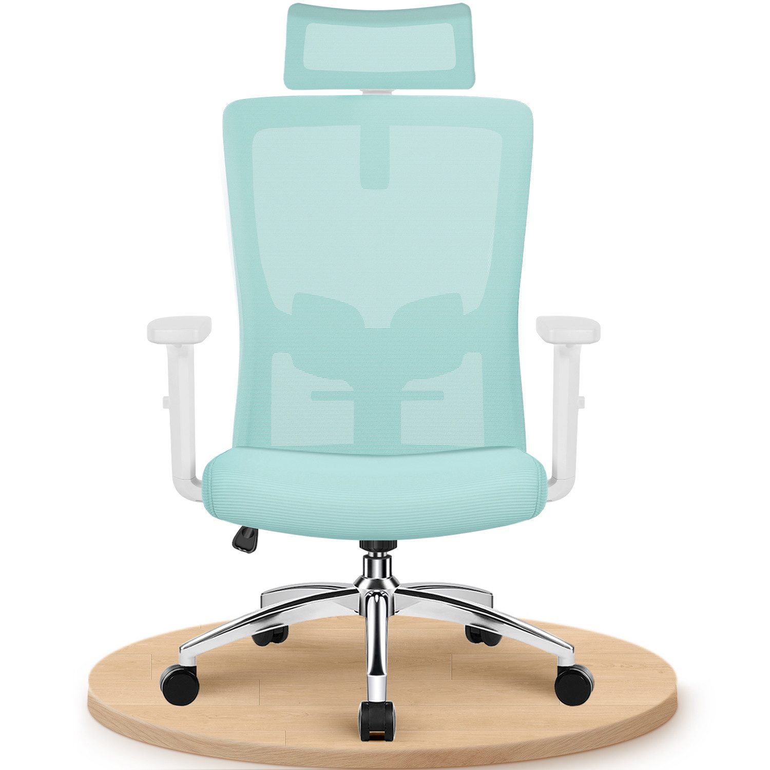 Adormii Bürostuhl Bürostuhl ergonomisch,schreibtischstuhl mit Metallfuß, stabil (Ergonomischer bürostuhl mit verstellbaren Armlehnen, büro stuhl bis zu 135° neigbar, ergonomic office chair mit höhenverstellbarer, atmungsaktiv und komfortabel, bürostuhl 20