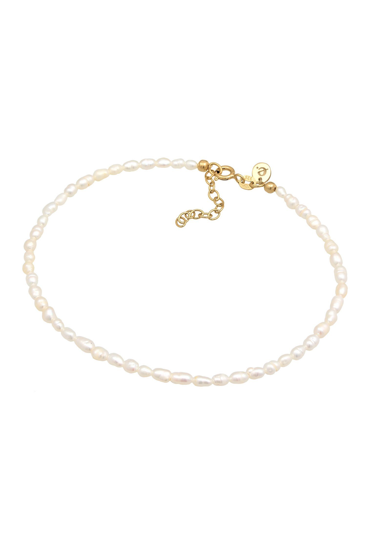 Elli Premium Fußkette Süßwasserperlen Klassik 925 günstig online kaufen